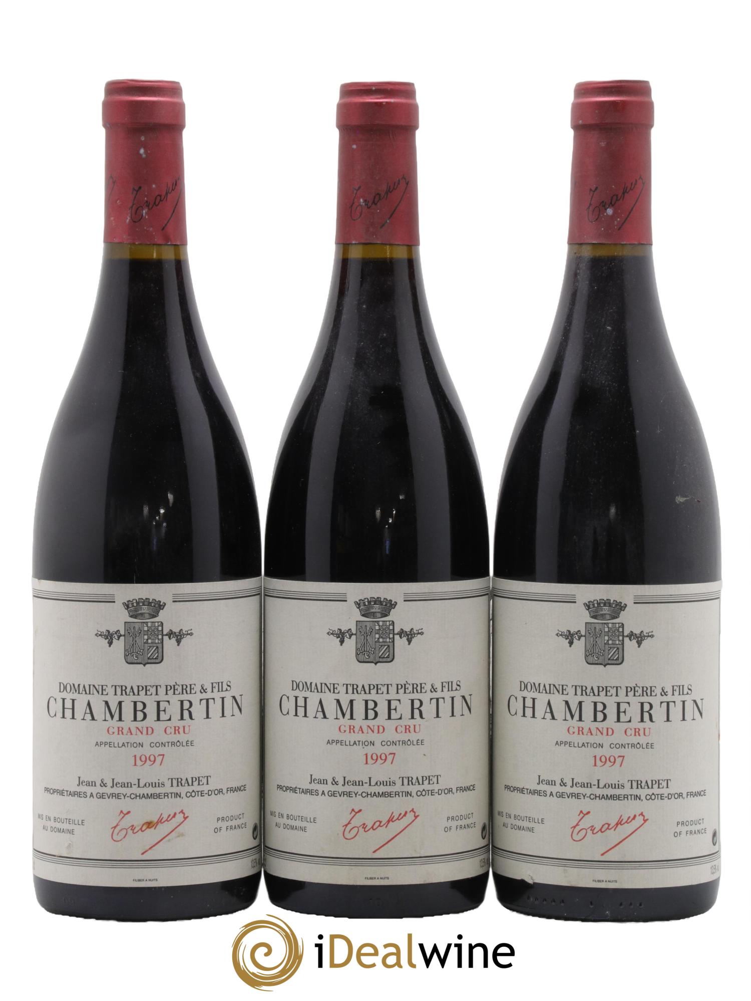 Chambertin Grand Cru Domaine Trapet 1997 - Lot de 3 bouteilles - 0