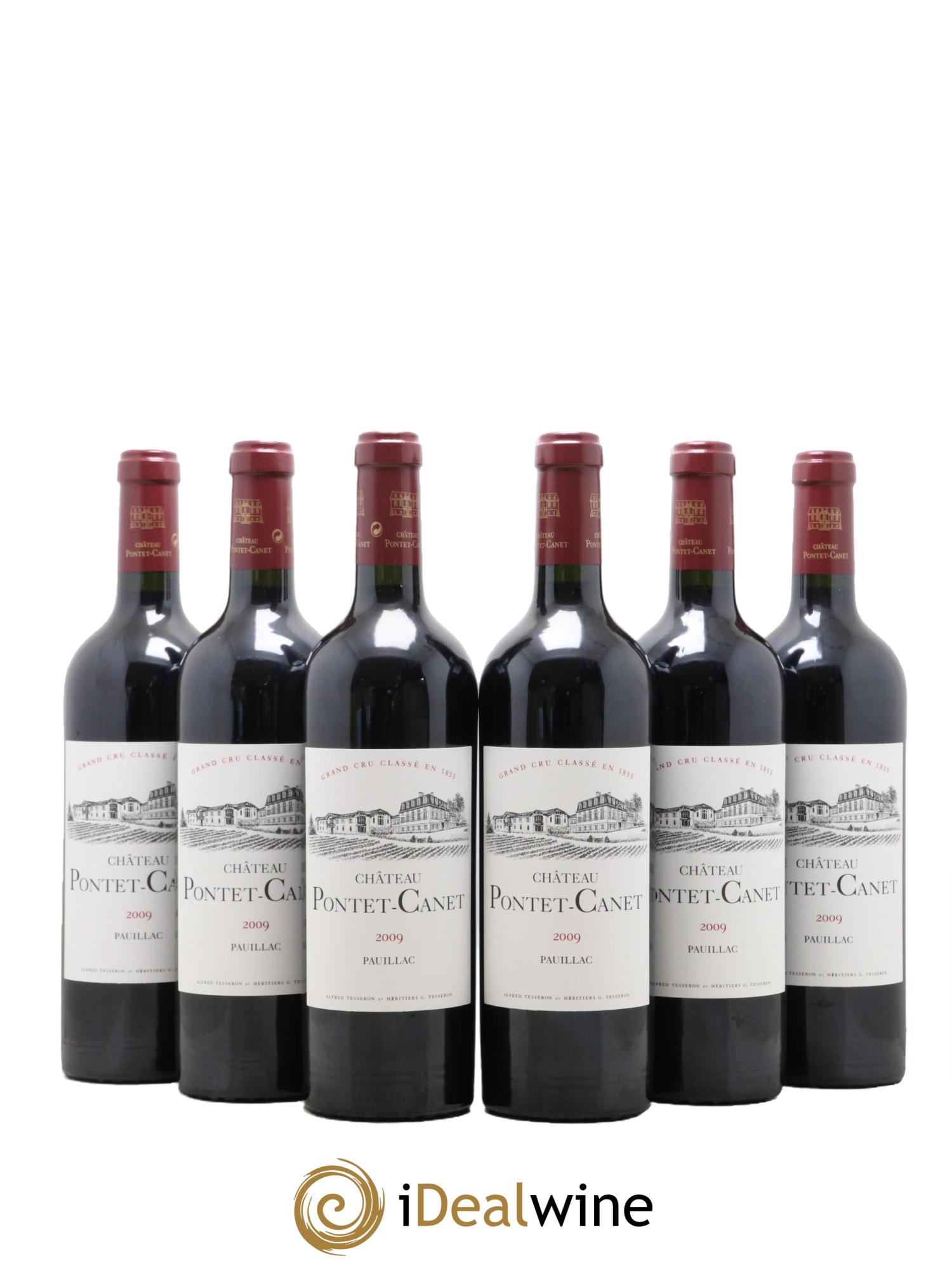 Château Pontet Canet 5ème Grand Cru Classé 2009 - Lotto di 6 bottiglie - 0