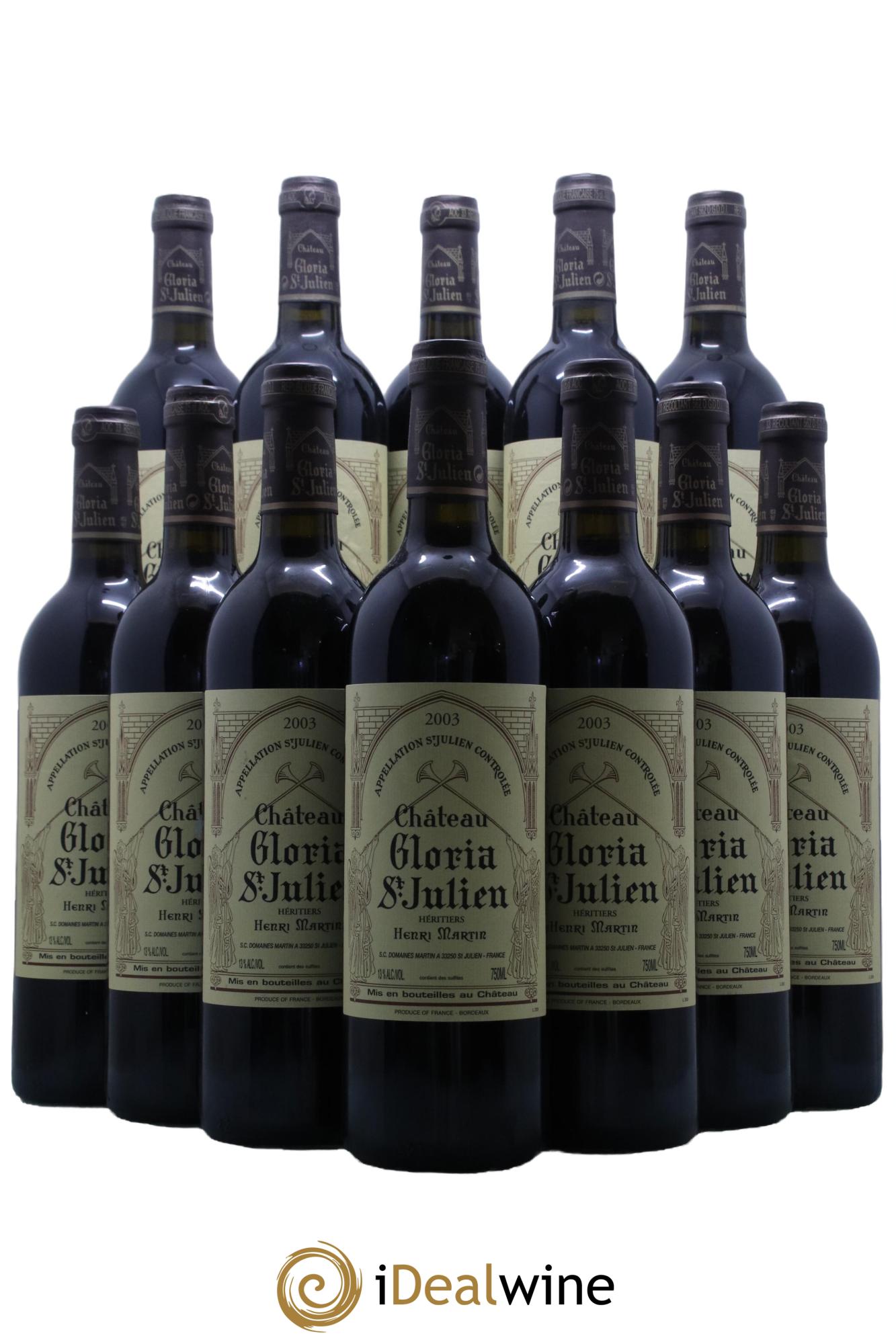 Château Gloria  2003 - Posten von 12 Flaschen - 0