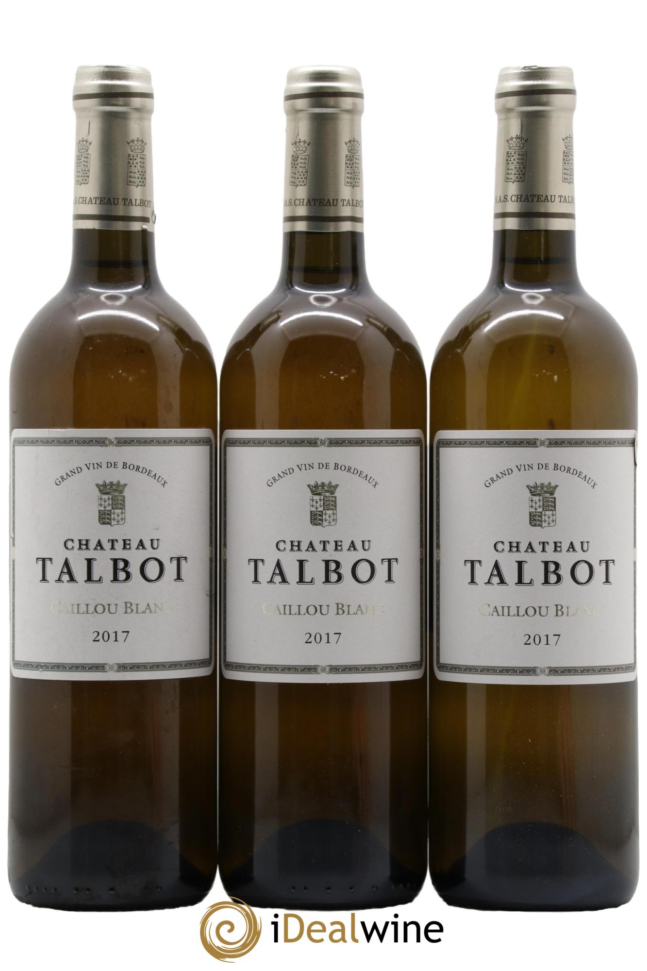 Château Talbot Caillou Blanc 2017 - Lot of 3 bottles - 0