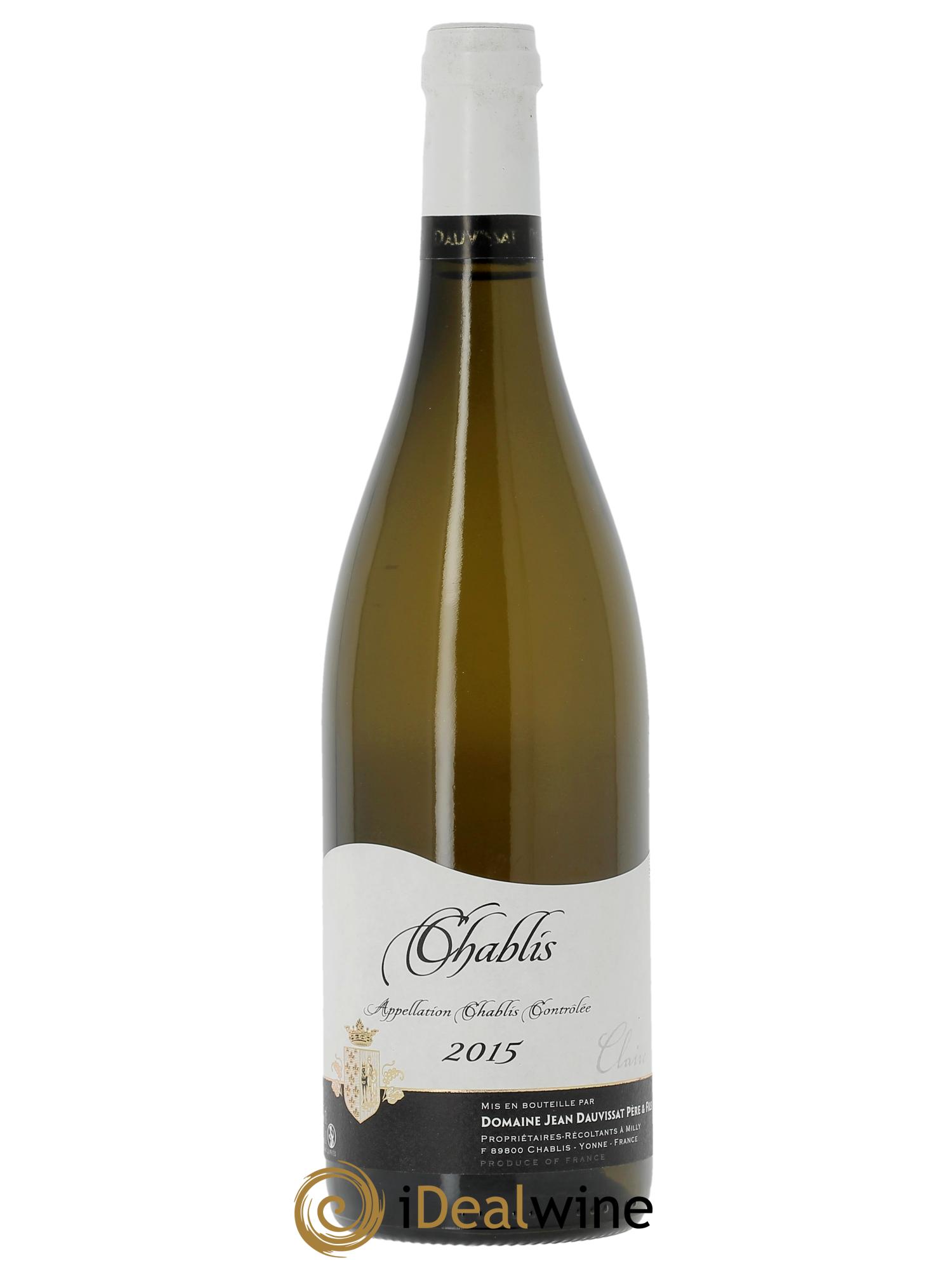 Chablis Claire Jean Dauvissat (Domaine)  2015 - Lot de 1 bouteille - 0