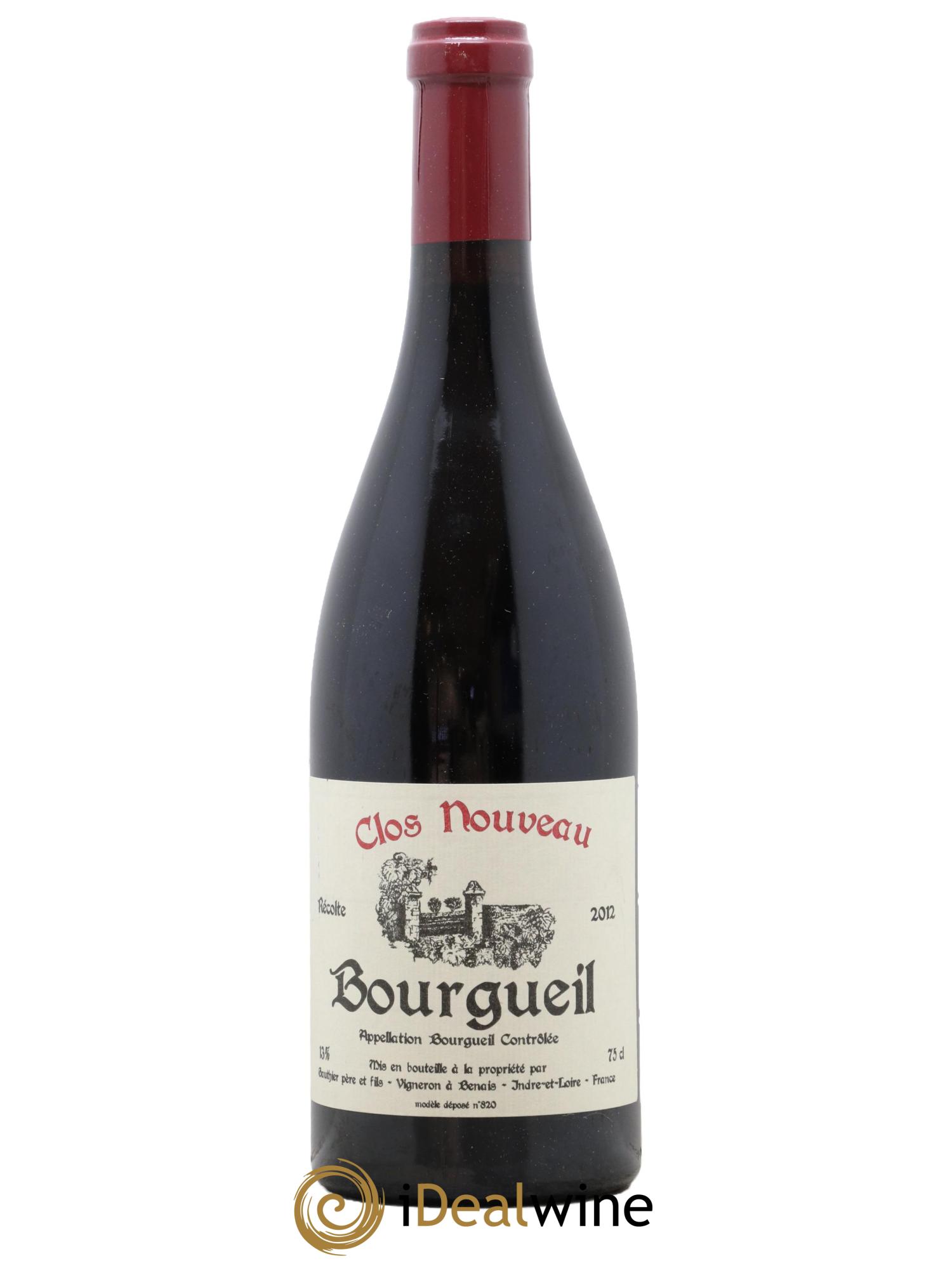 Bourgueil Clos Nouveau Domaine du Bel Air 2012 - Posten von 1 Flasche - 0