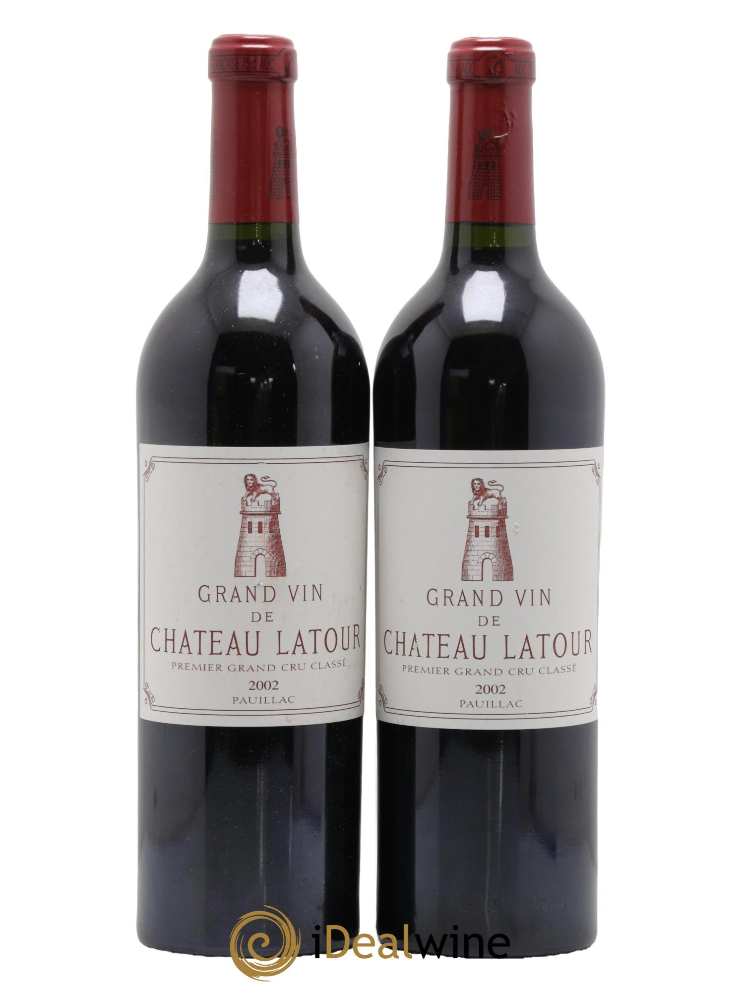 Château Latour 1er Grand Cru Classé 2002 - Lot de 2 bouteilles - 0