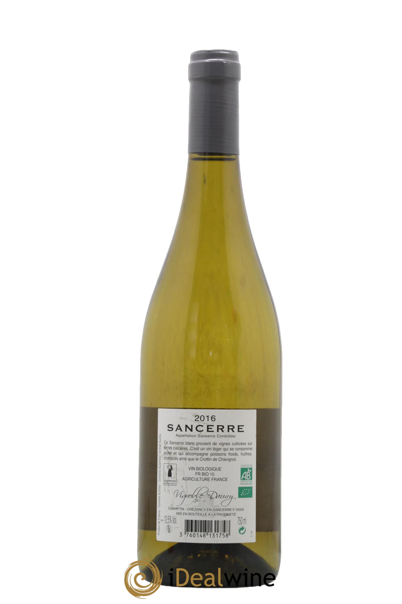 Sancerre Les Caillottes Vignoble Dauny 2016 - Lot de 1 bouteille - 1