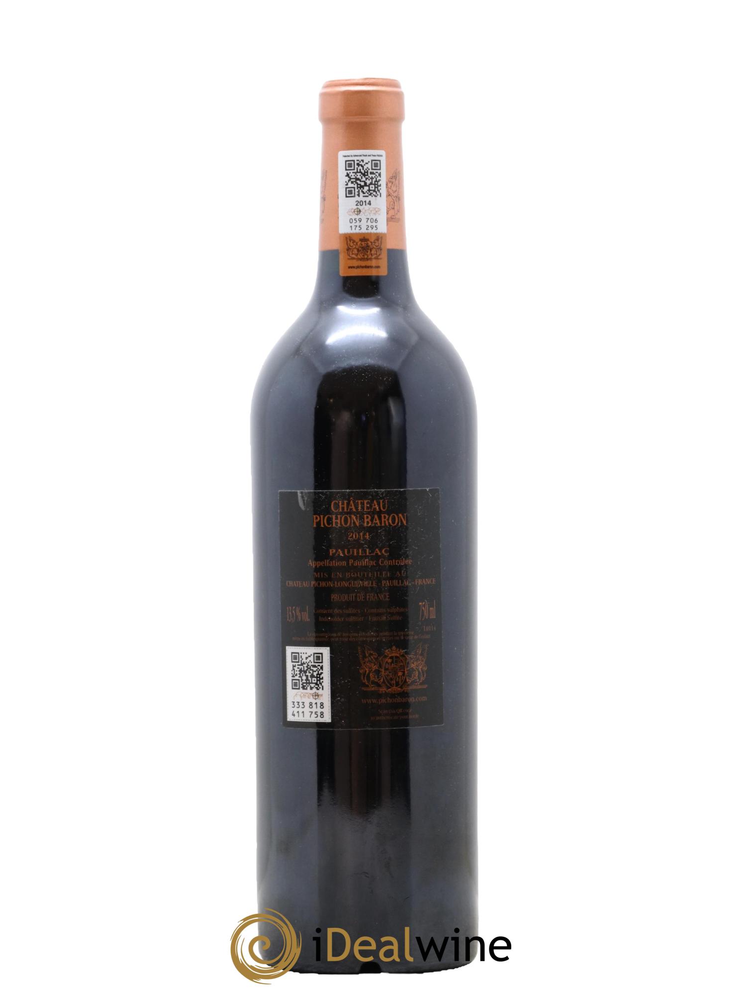 Pichon Longueville Baron 2ème Grand Cru Classé 2014 - Posten von 1 Flasche - 1