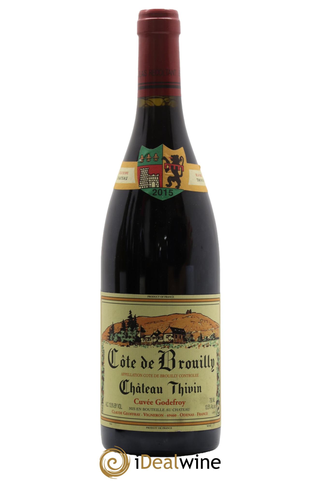 Côte de Brouilly Cuvée Godefroy Château Thivin 2015 - Lot de 1 bouteille - 0