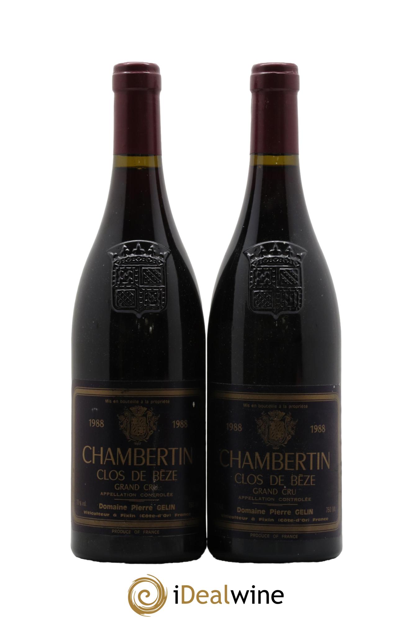 Chambertin Clos de Bèze Grand Cru Pierre Gelin 1988 - Posten von 2 Flaschen - 0