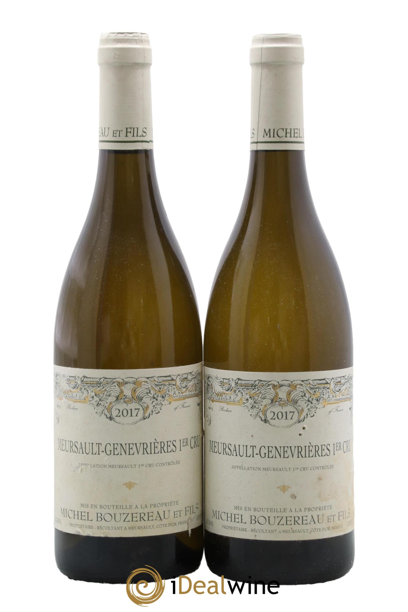 Meursault 1er Cru Les Genevrières Michel Bouzereau et Fils (Domaine) 2017 - Lot de 2 bouteilles - 0