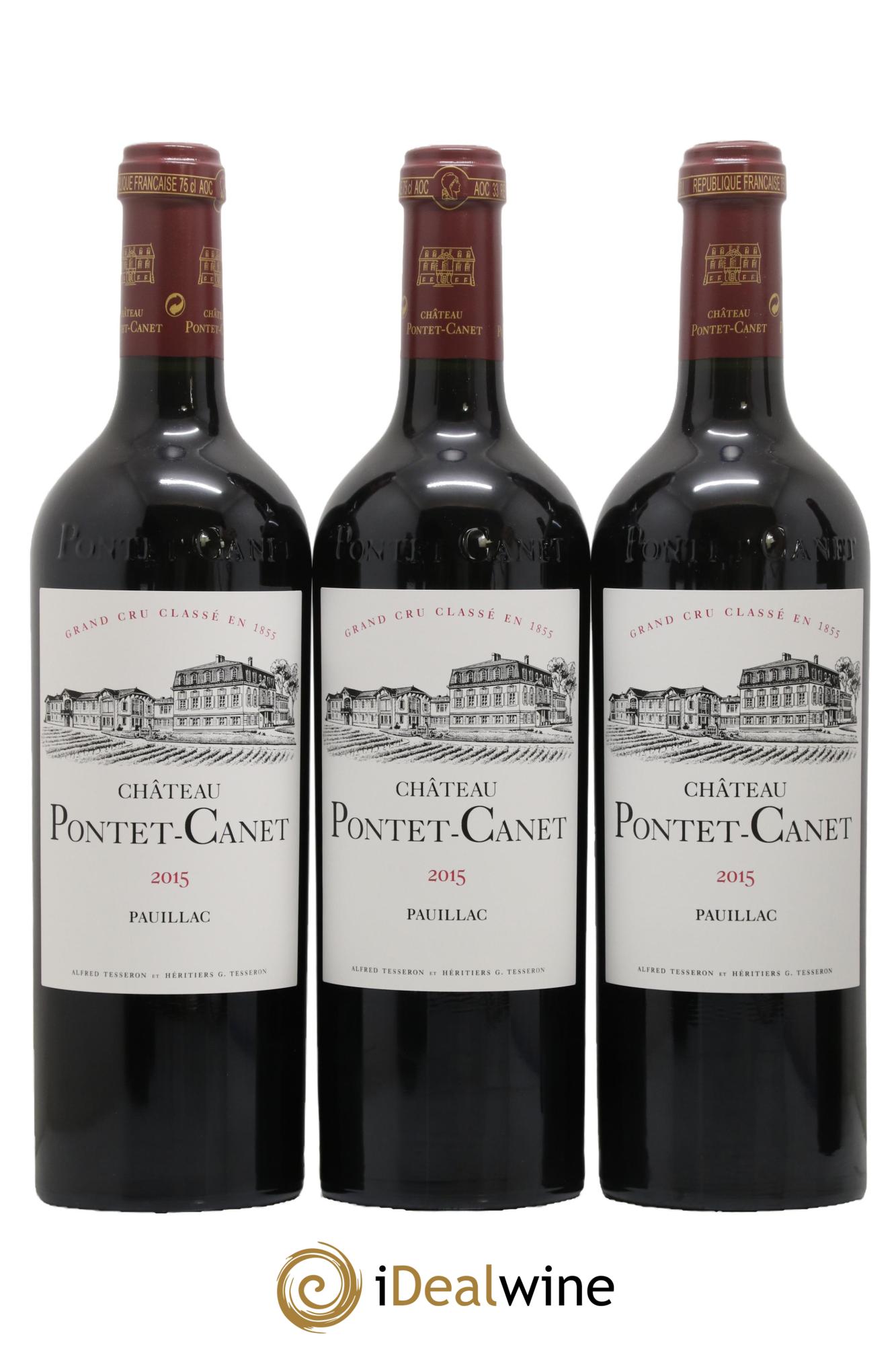 Château Pontet Canet 5ème Grand Cru Classé 2015 - Lot de 6 bouteilles - 1