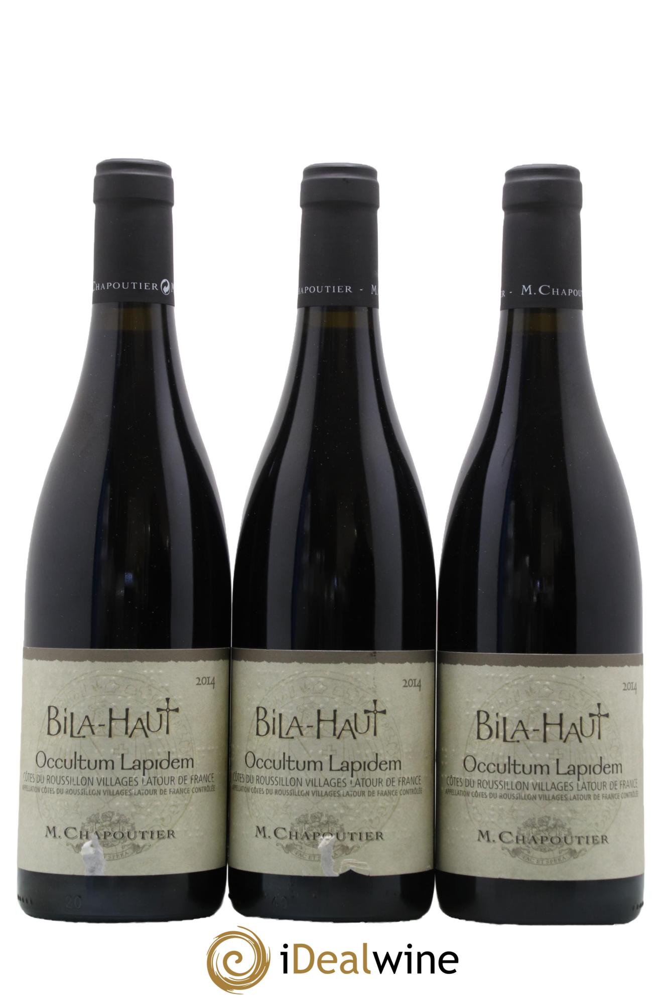 Côtes du Roussillon Villages Latour de France Bila-Haut (Domaine) Occultum Lapidem Chapoutier 2014 - Lot de 3 bouteilles - 0