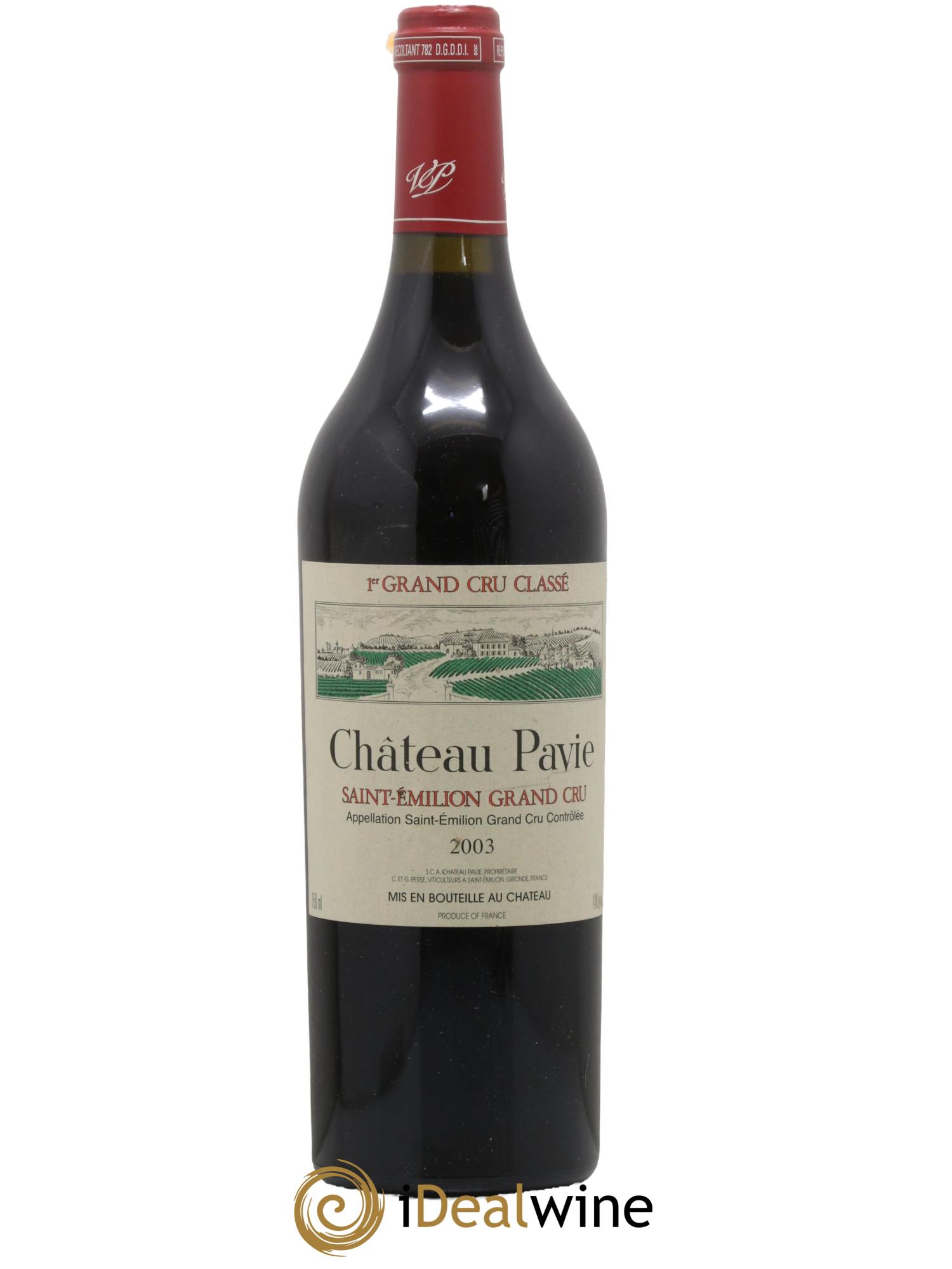 Château Pavie 1er Grand Cru Classé A 2003 - Lot de 1 bouteille - 0