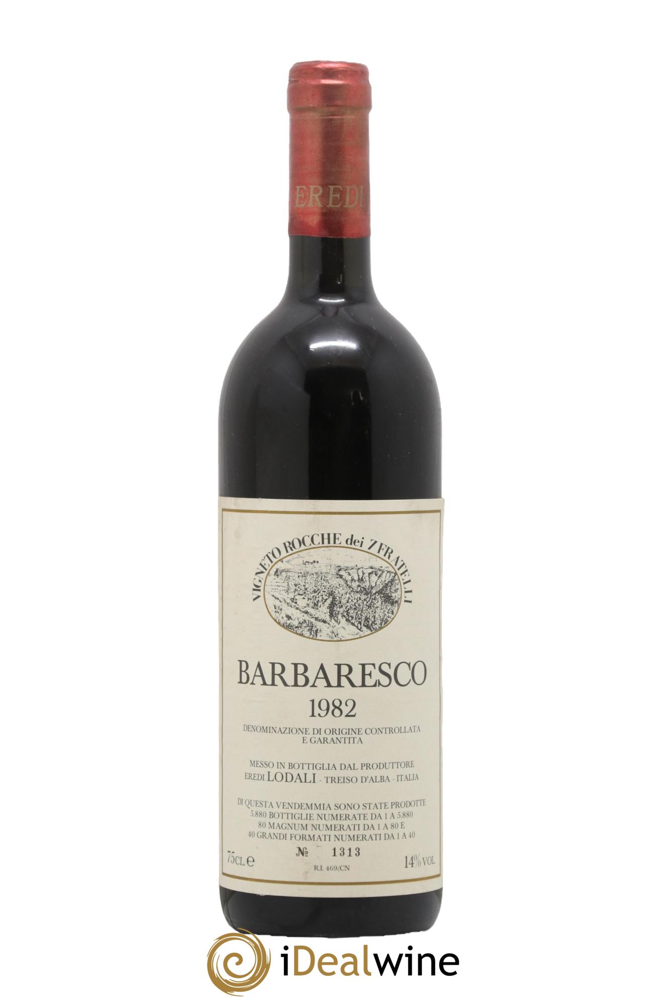 Barbaresco DOCG Lodali Rocche Dei 7 Fratello 1982 - Lot de 1 bouteille - 0