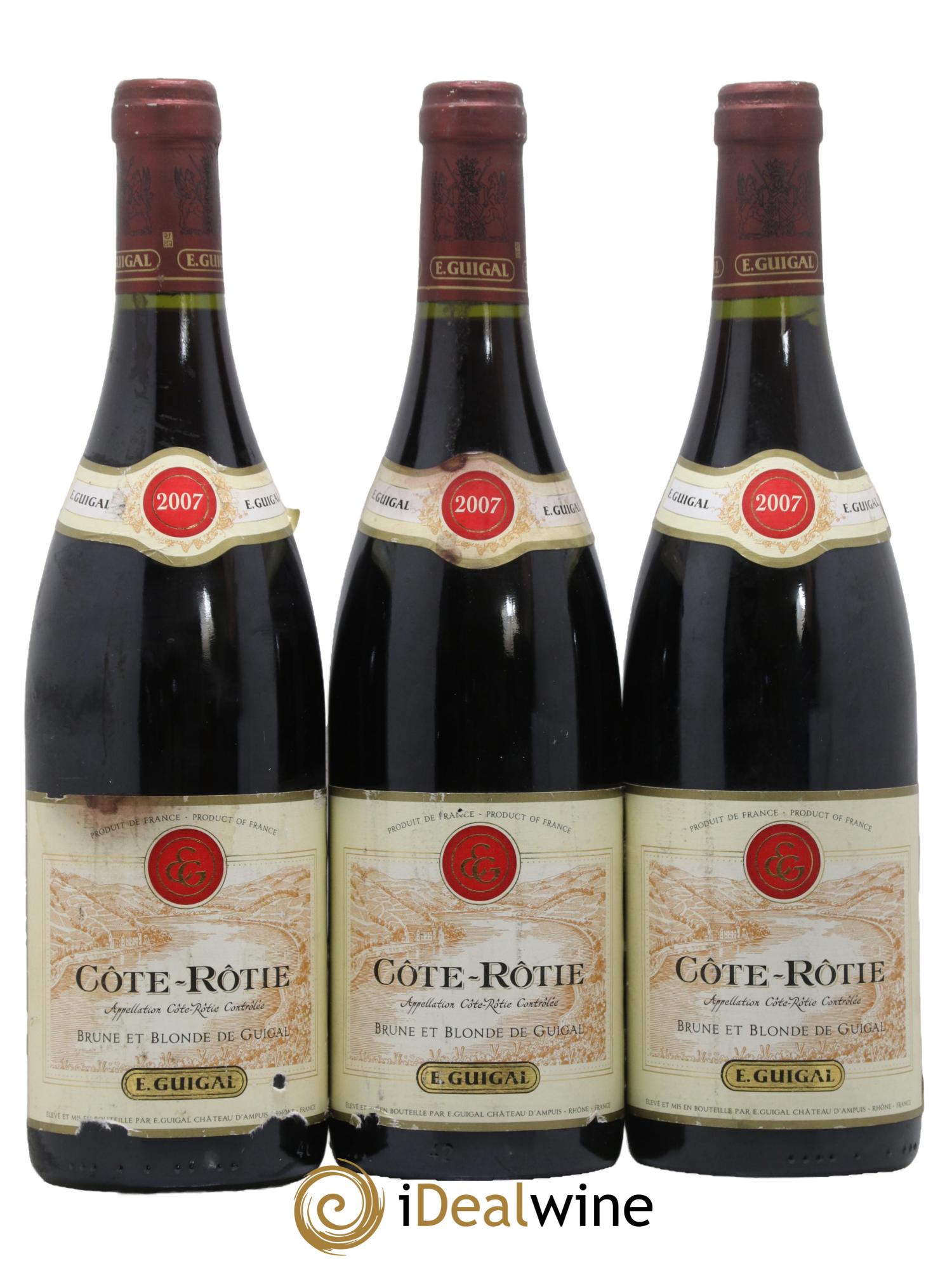 Côte-Rôtie Côtes Brune et Blonde Guigal 2007 - Lot de 3 bouteilles - 0