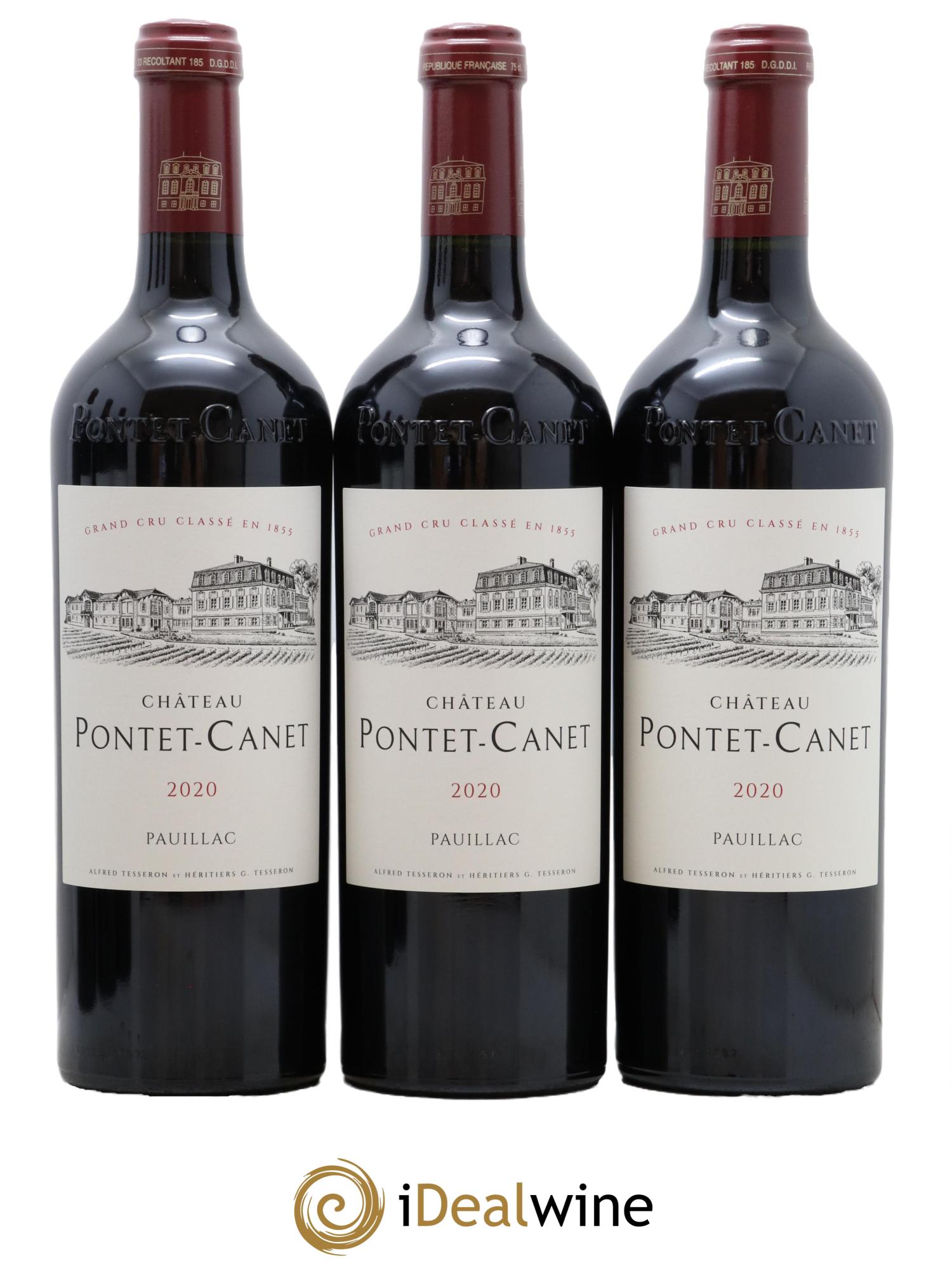 Château Pontet Canet 5ème Grand Cru Classé 2020 - Lot de 6 bouteilles - 1