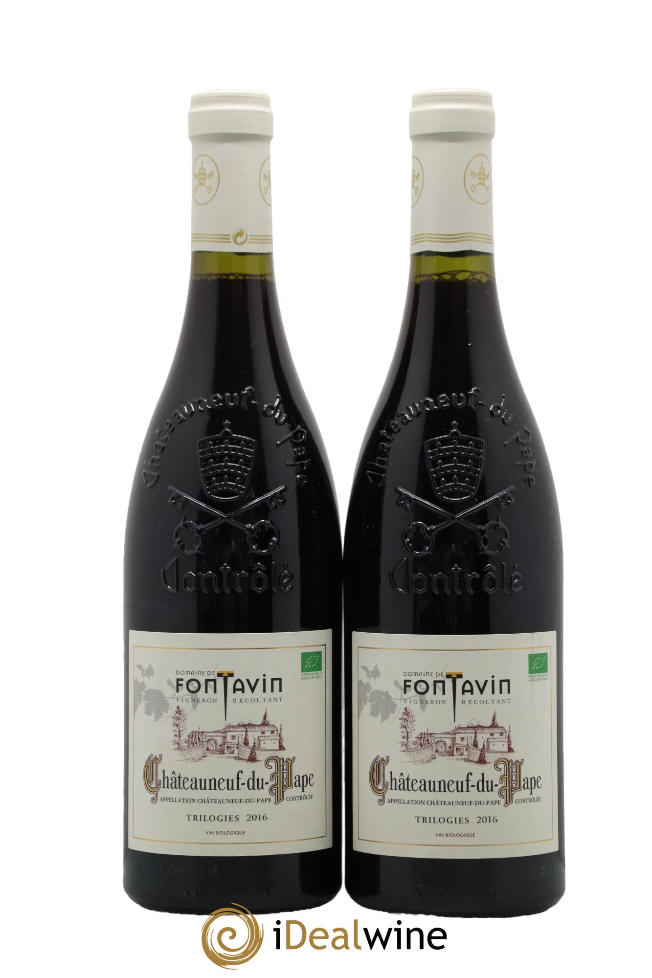 Châteauneuf-du-Pape Trilogies Fontavin 2016 - Lot de 2 bouteilles - 0