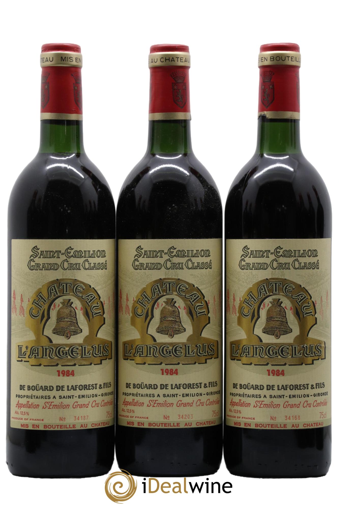 Château Angélus 1er Grand Cru Classé A 1984 - Posten von 3 Flaschen - 0