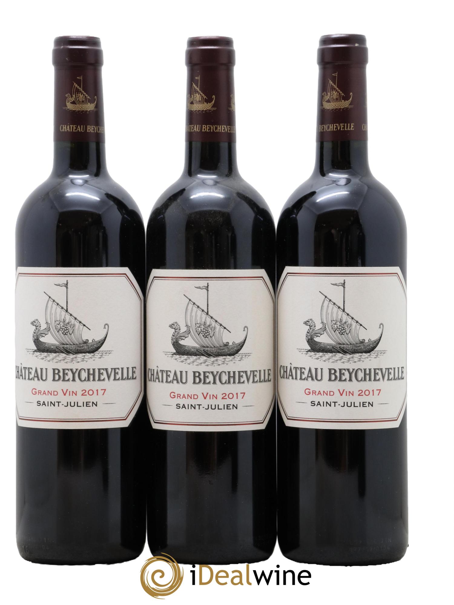 Château Beychevelle 4ème Grand Cru Classé 2017 - Lotto di 3 bottiglie - 0