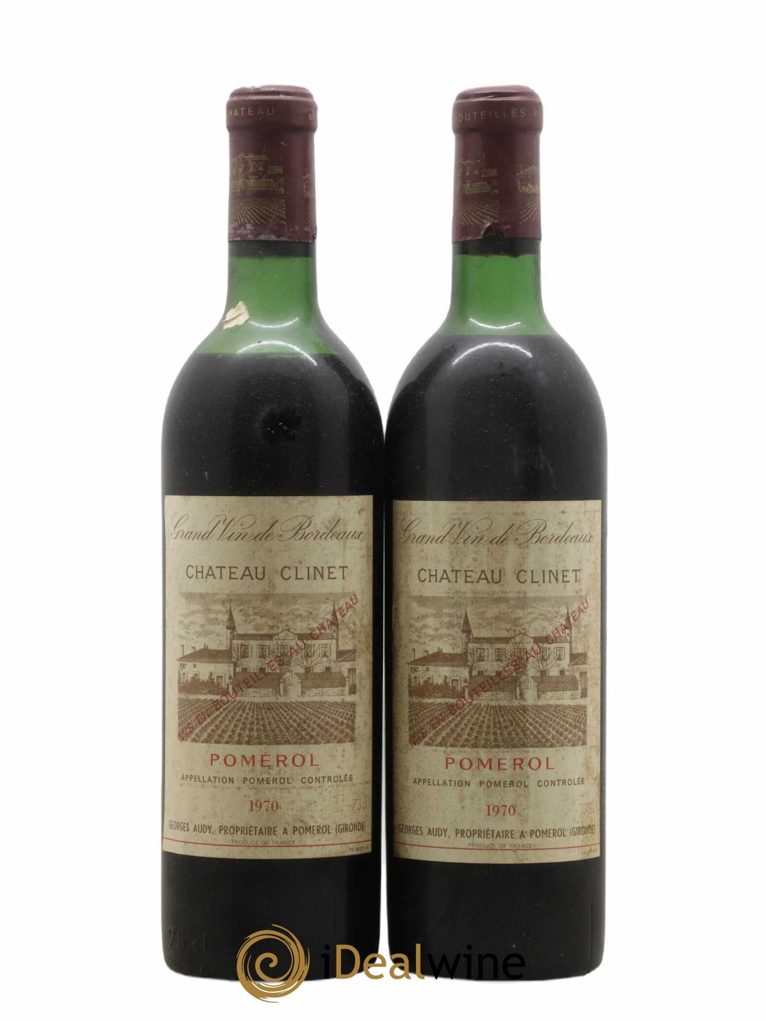 Château Clinet  1970 - Lot of 2 bottles - 0