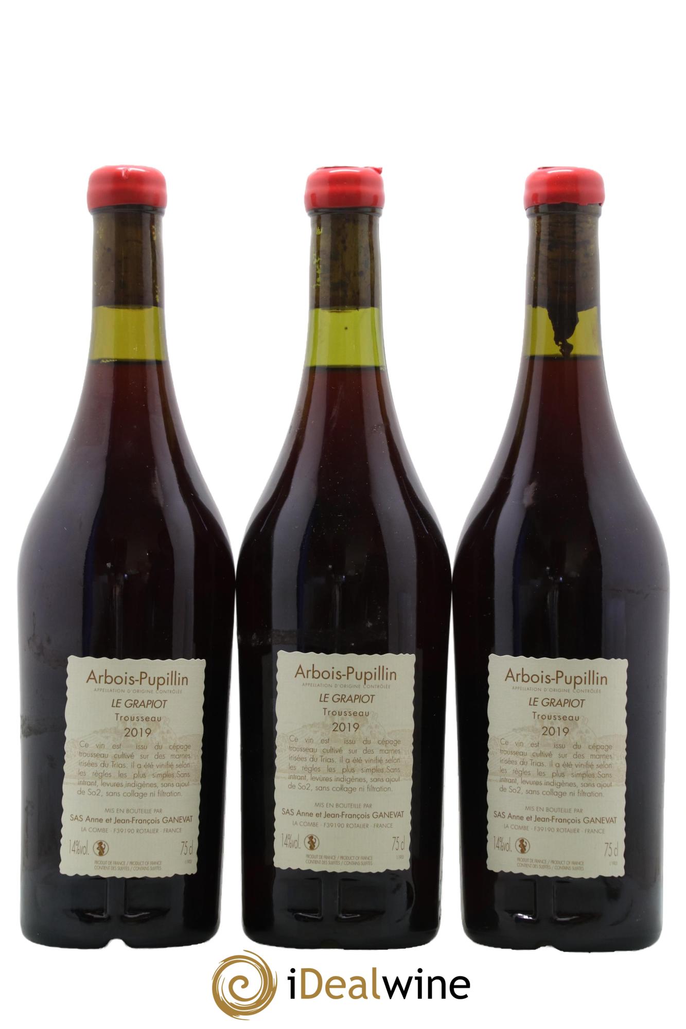 Arbois-Pupillin Le grapiot Anne et Jean François Ganevat 2019 - Posten von 3 Flaschen - 1