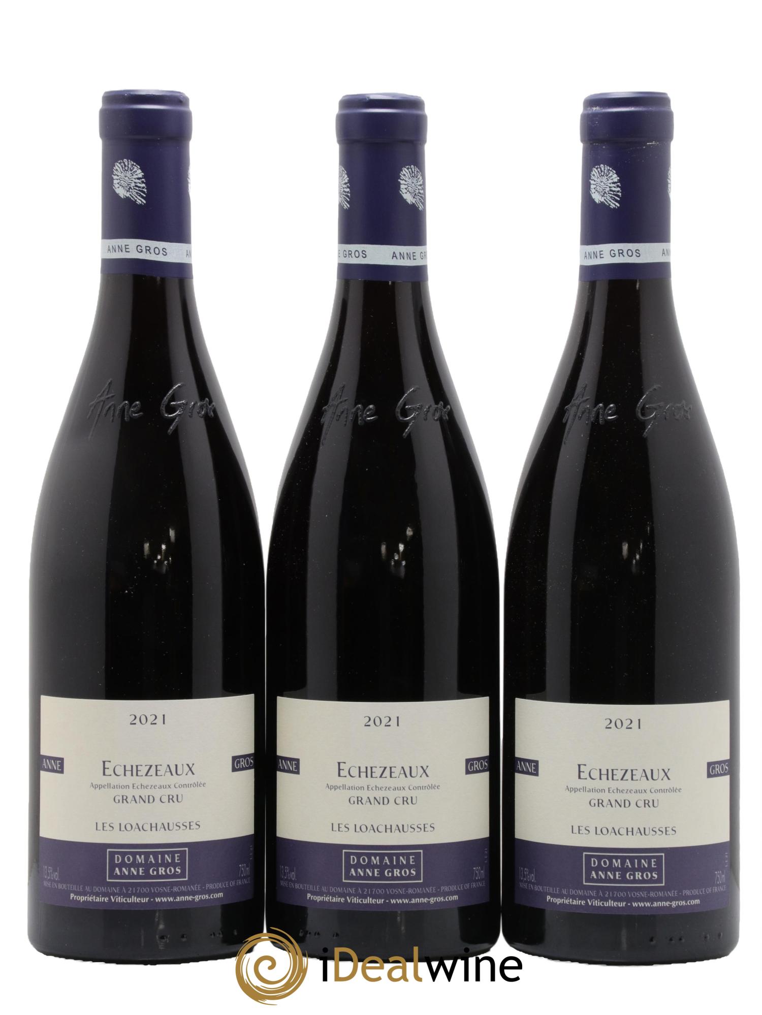 Echezeaux Grand Cru Les Loachausses Anne Gros 2021 - Lotto di 3 bottiglie - 0