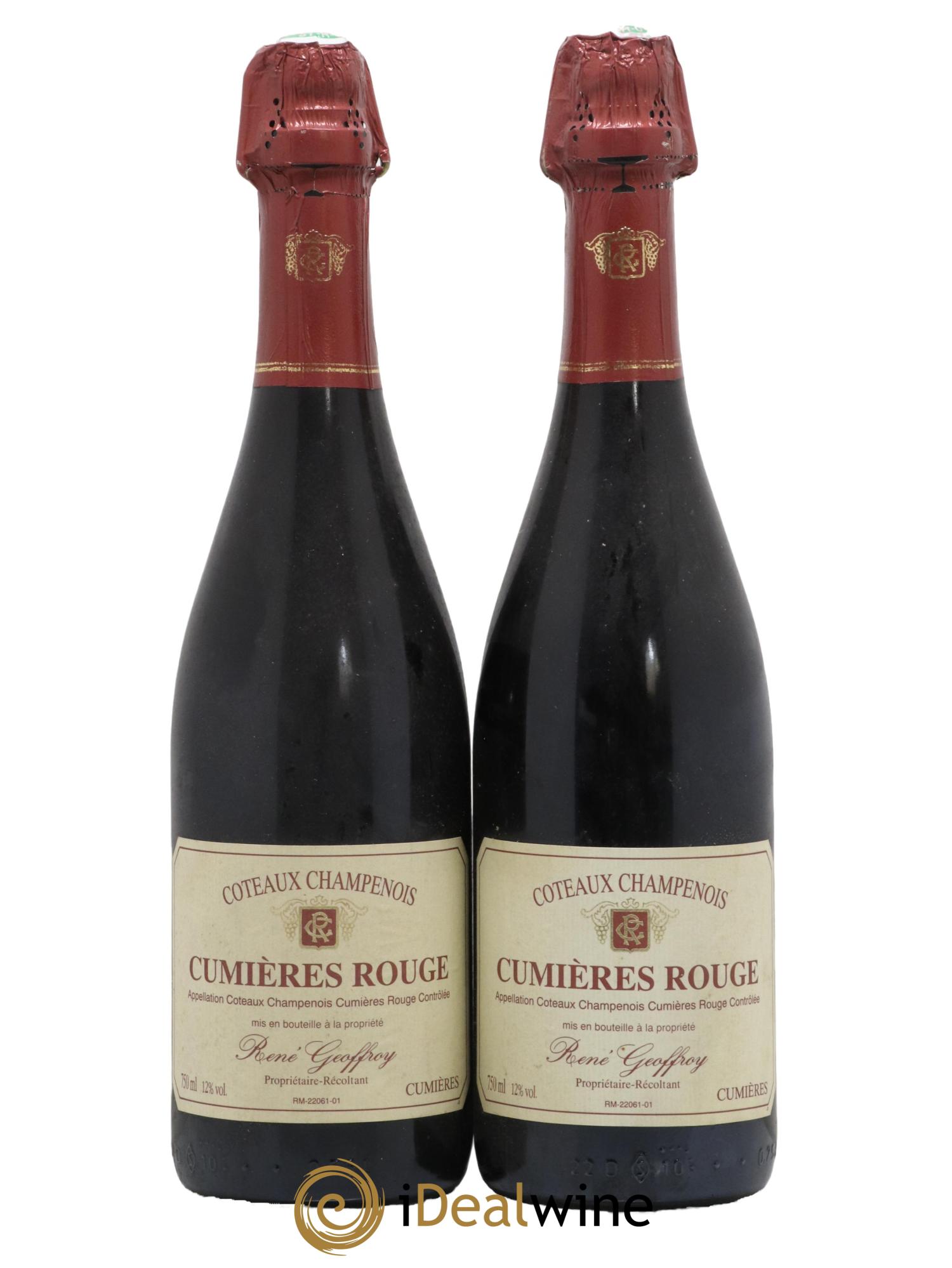 Coteaux Champenois Cumieres Domaine Rene Geoffroy - Lot de 2 bouteilles - 0