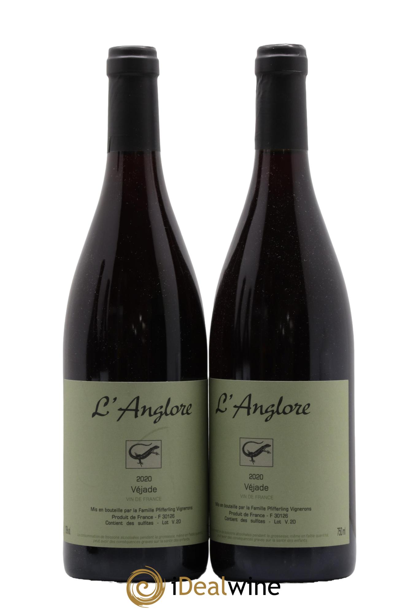 Vin de France Véjade L'Anglore 2020 - Lotto di 2 bottiglie - 0