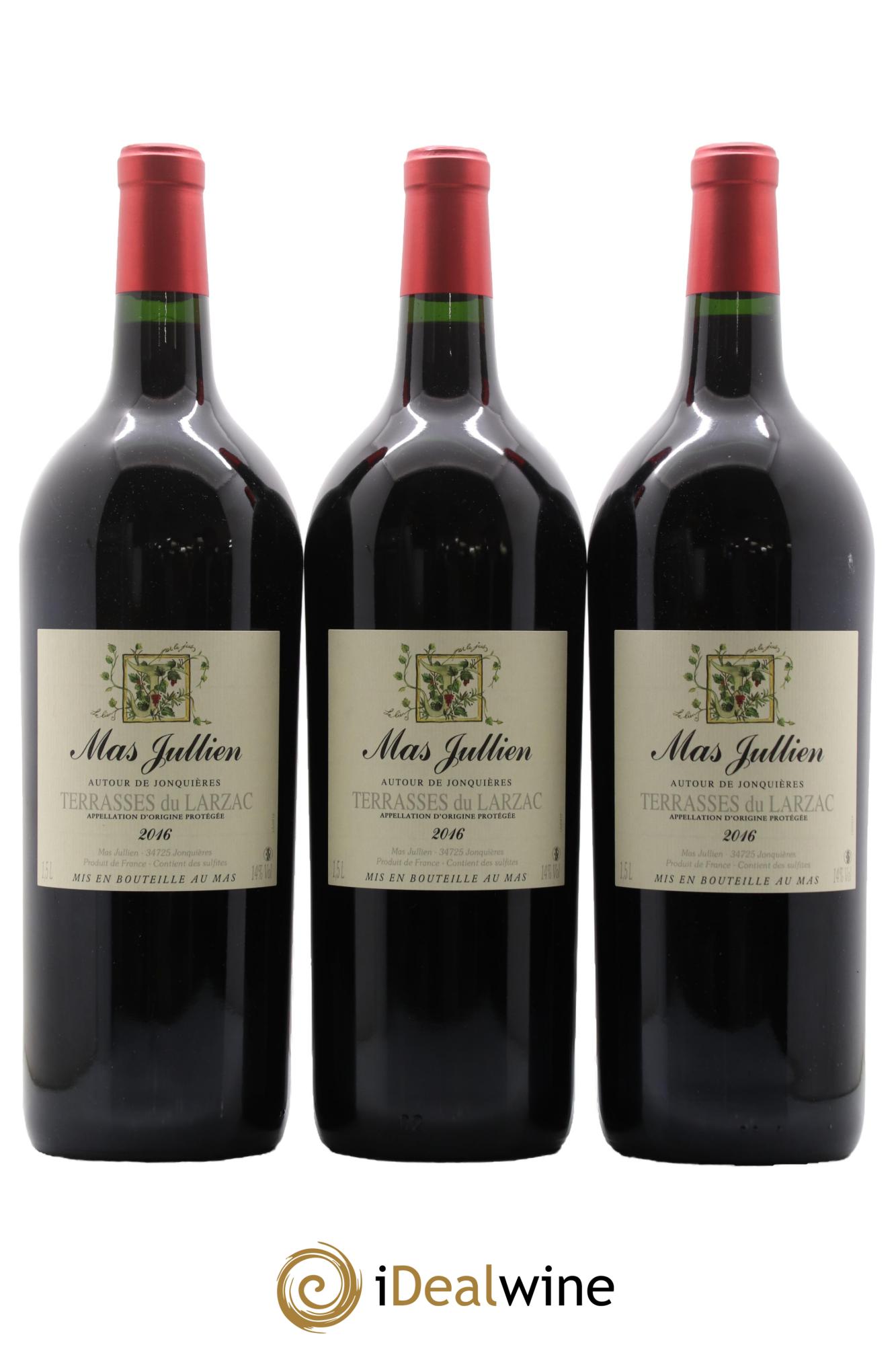 Coteaux du Languedoc - Terrasses du Larzac Mas Jullien  Autour de Jonquières Olivier Jullien 2016 - Lot de 3 magnums - 0