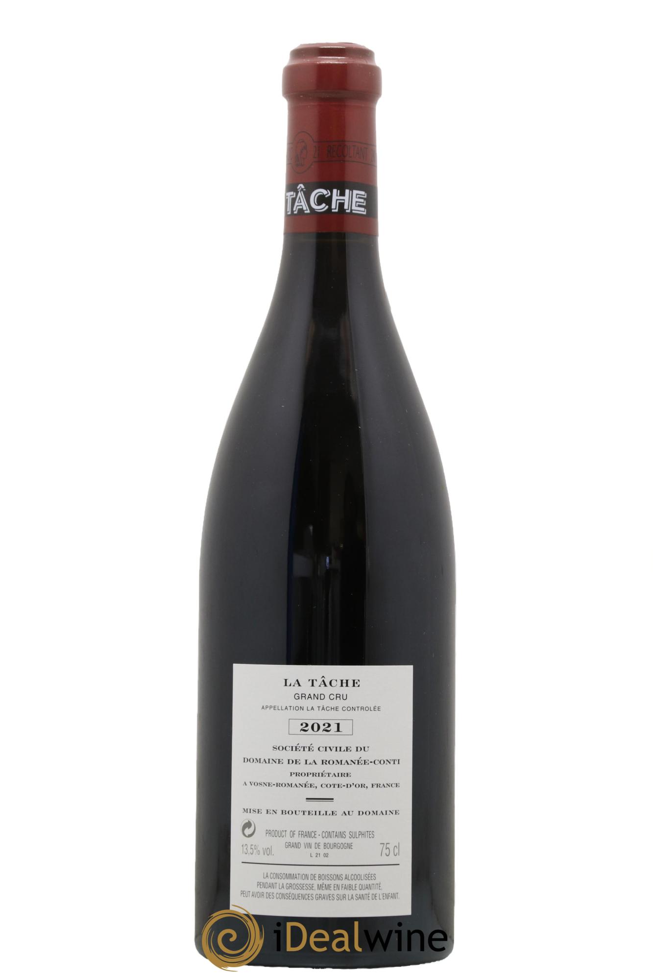 La Tâche Grand Cru Domaine de la Romanée-Conti 2021 - Posten von 1 Flasche - 1