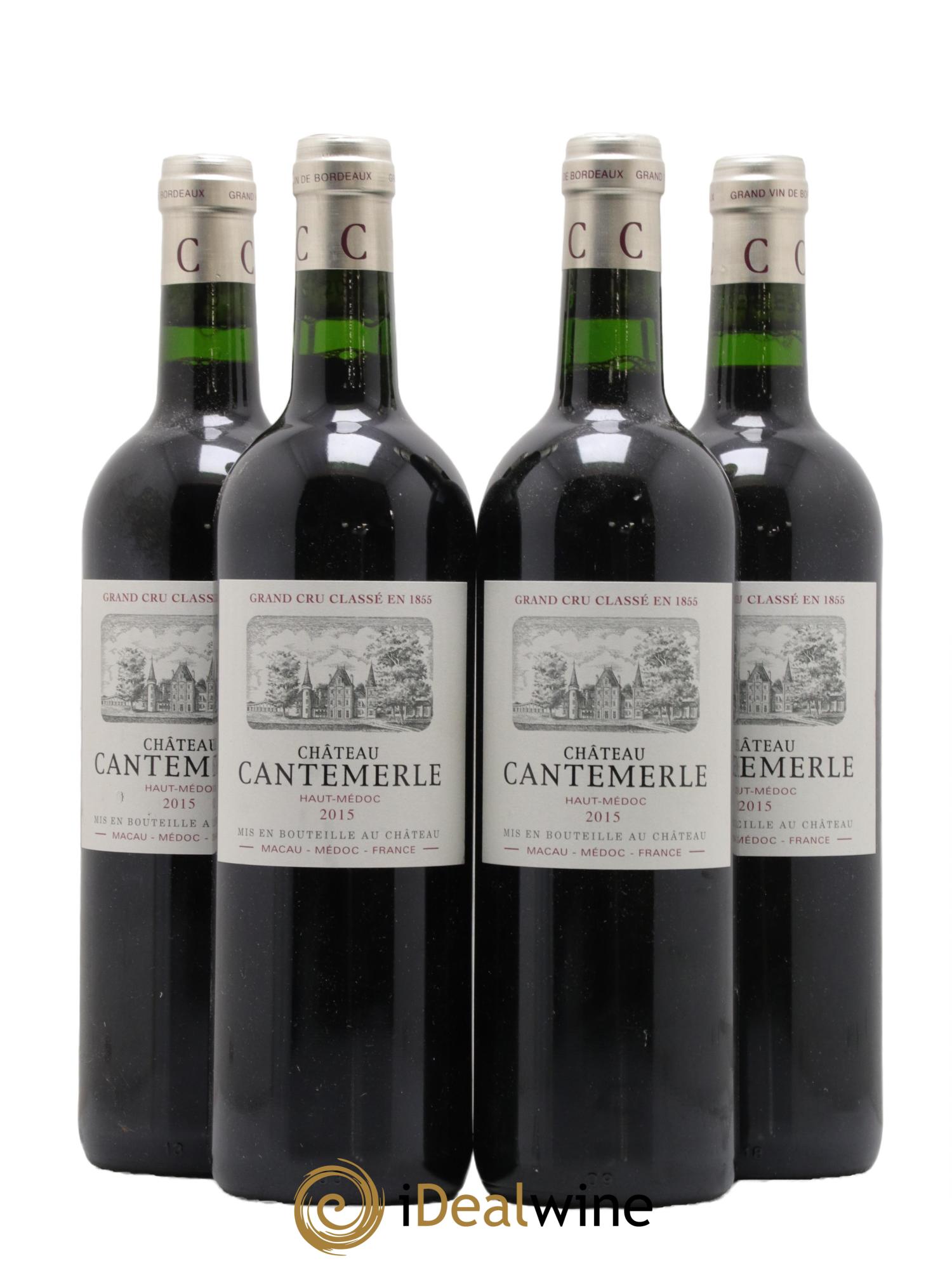 Château Cantemerle 5ème Grand Cru Classé  2015 - Lotto di 4 bottiglie - 0