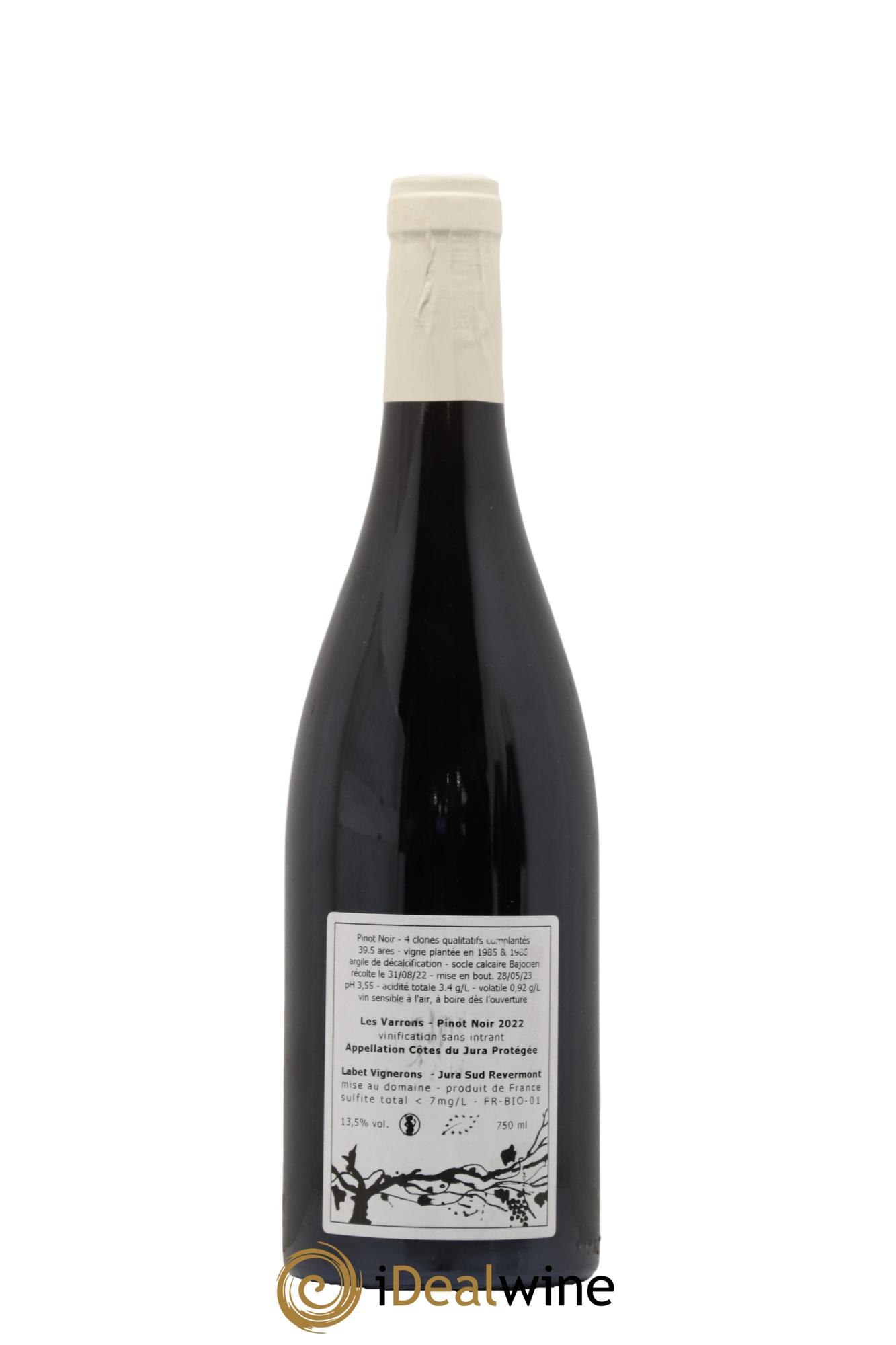 Côtes du Jura Pinot Noir Les Varrons Labet (Domaine)  2022 - Lot de 1 bouteille - 1