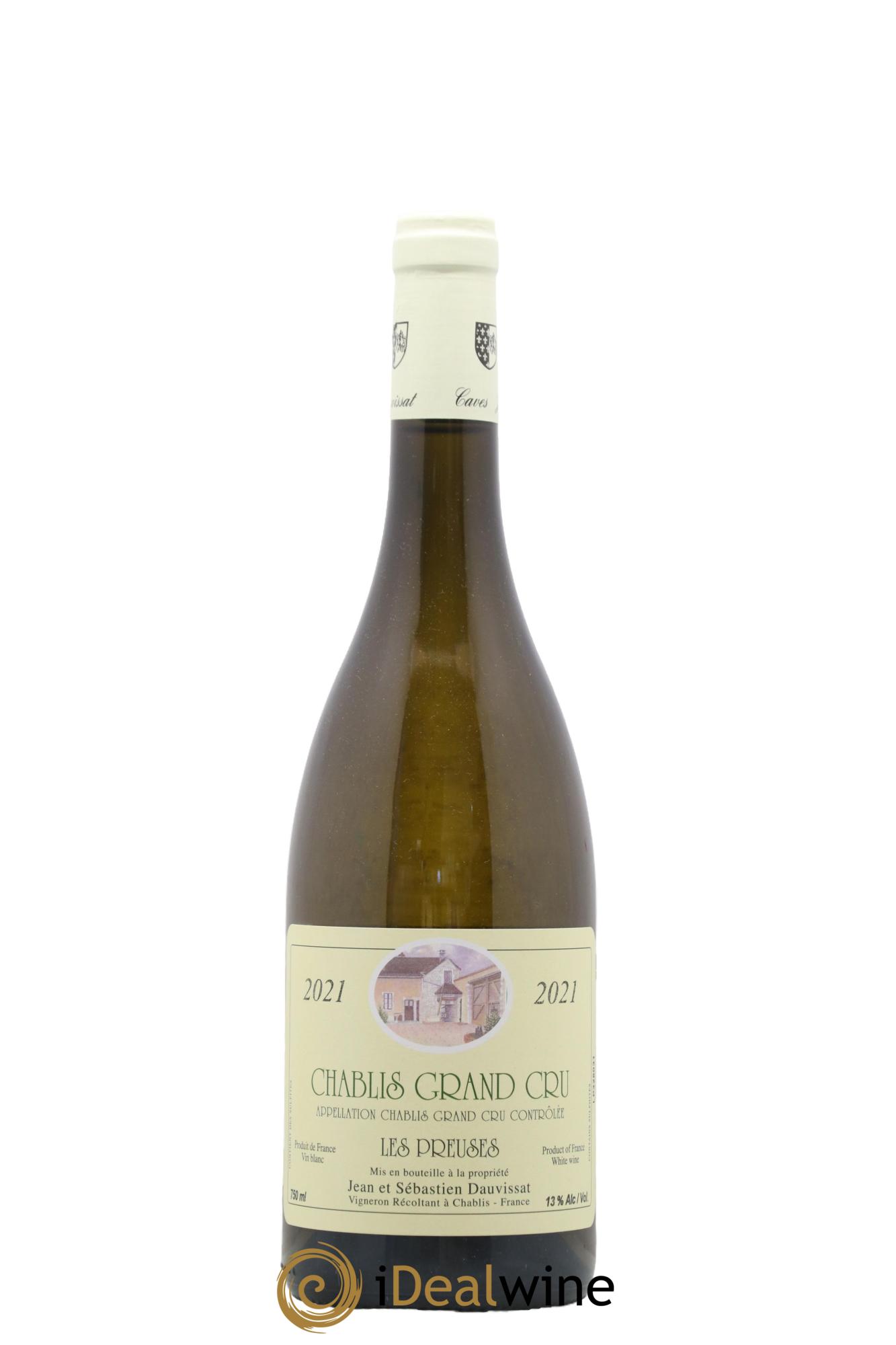 Chablis Grand Cru Les Preuses Caves Jean et Sébastien Dauvissat 2021 - Posten von 1 Flasche - 0