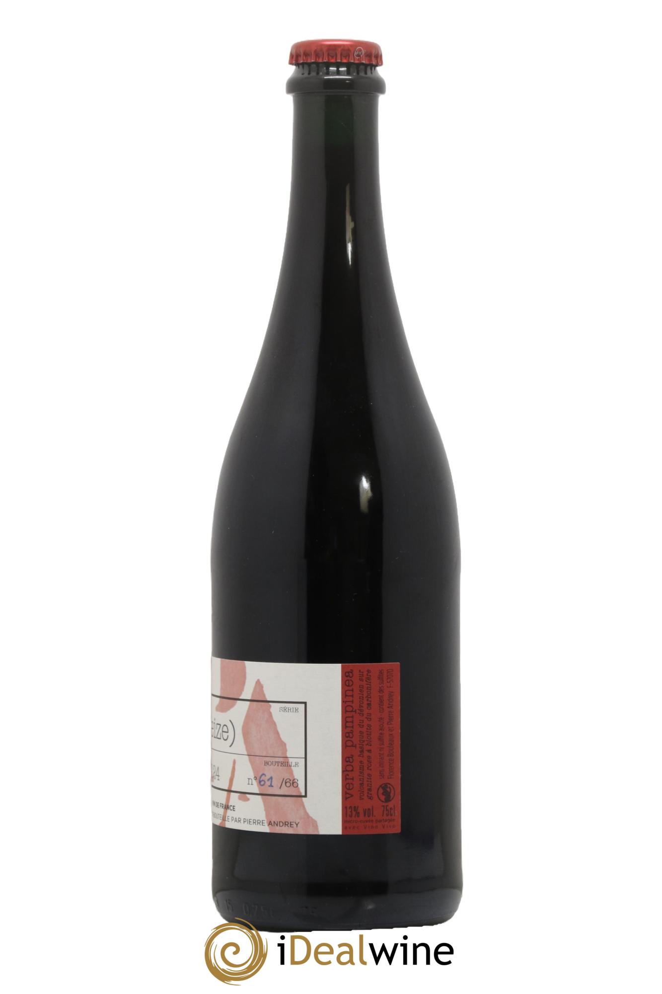 Vin de France Verba Pampinea Gamay Florence Bouleaux et Pierre Andrey 2018 - Posten von 1 Flasche - 1