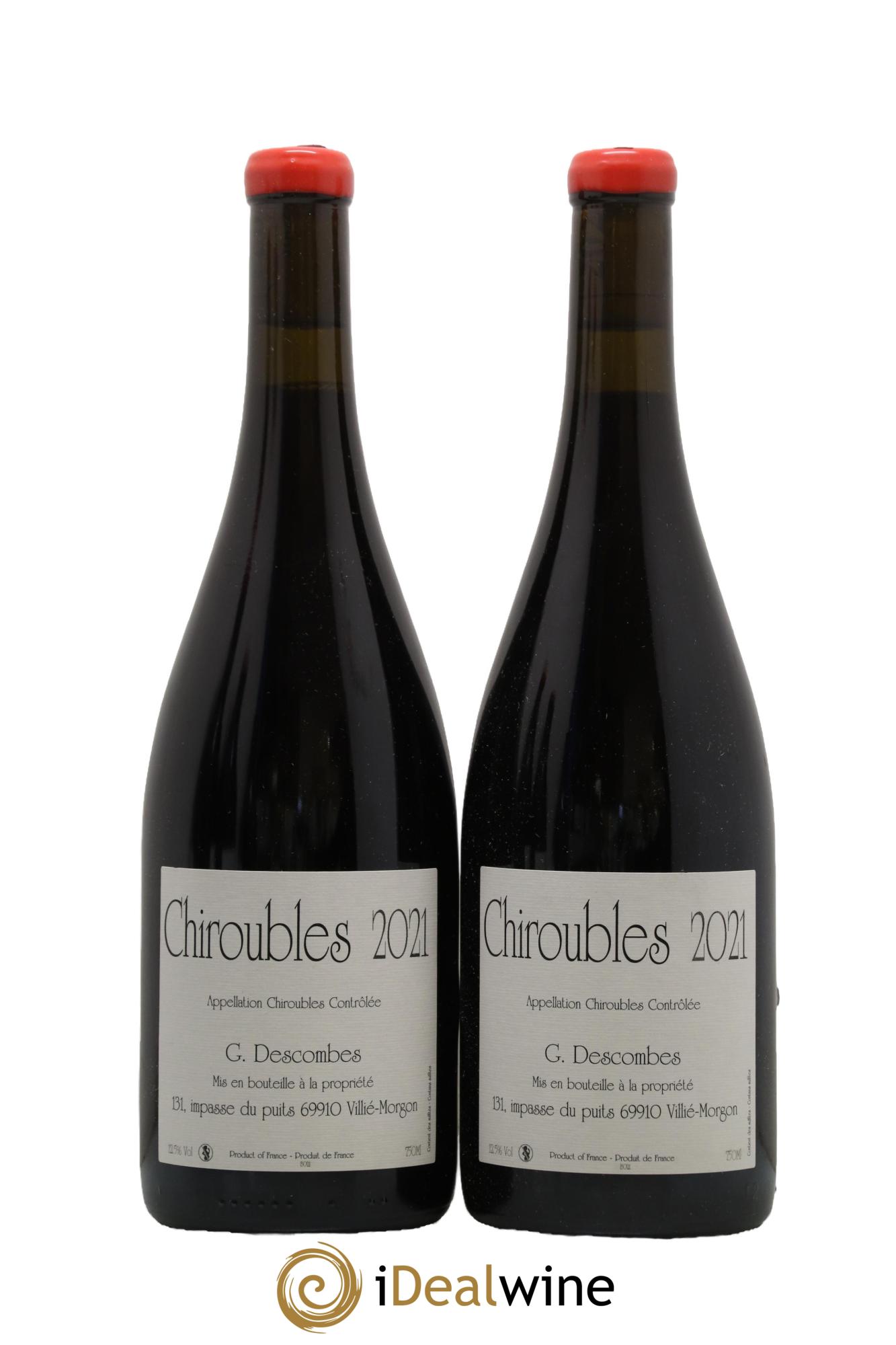 Chiroubles Vieilles vignes Georges Descombes (Domaine) 2021 - Lotto di 2 bottiglie - 0