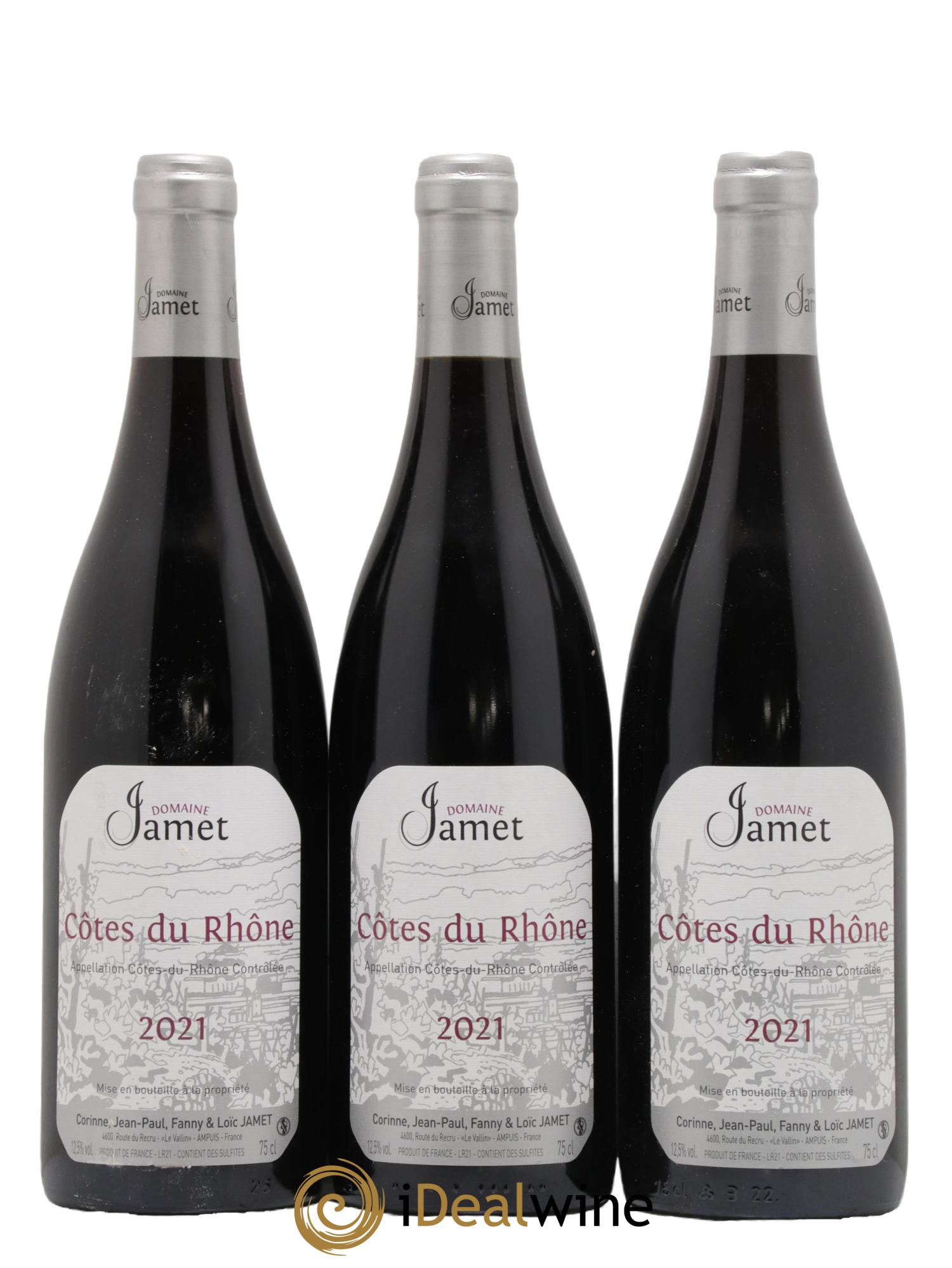 Côtes du Rhône Jamet (Domaine) 2021 - Lot de 3 bouteilles - 0