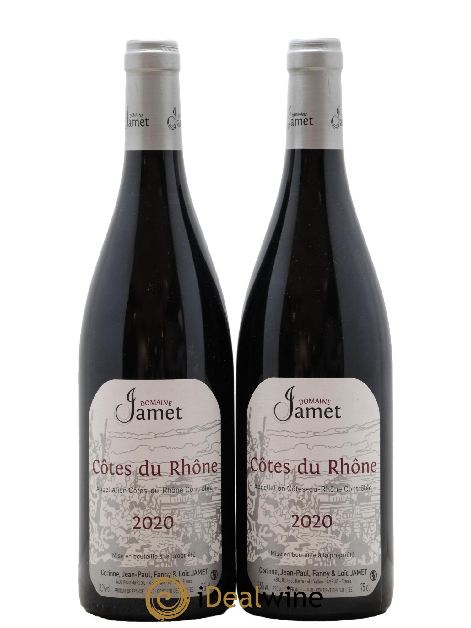 Côtes du Rhône Jamet (Domaine) 2020 - Posten von 2 Flaschen - 0