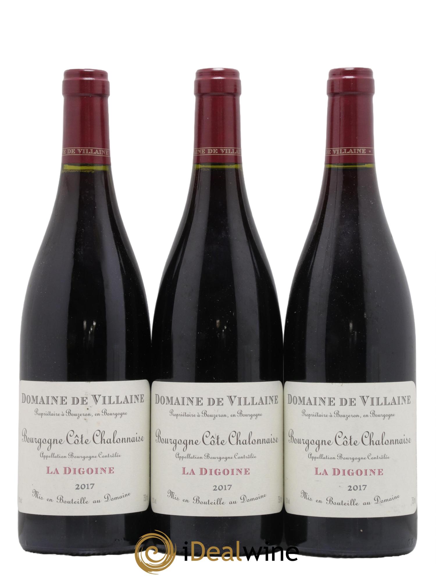 Bourgogne La Digoine Domaine de Villaine 2017 - Lotto di 3 bottiglie - 0