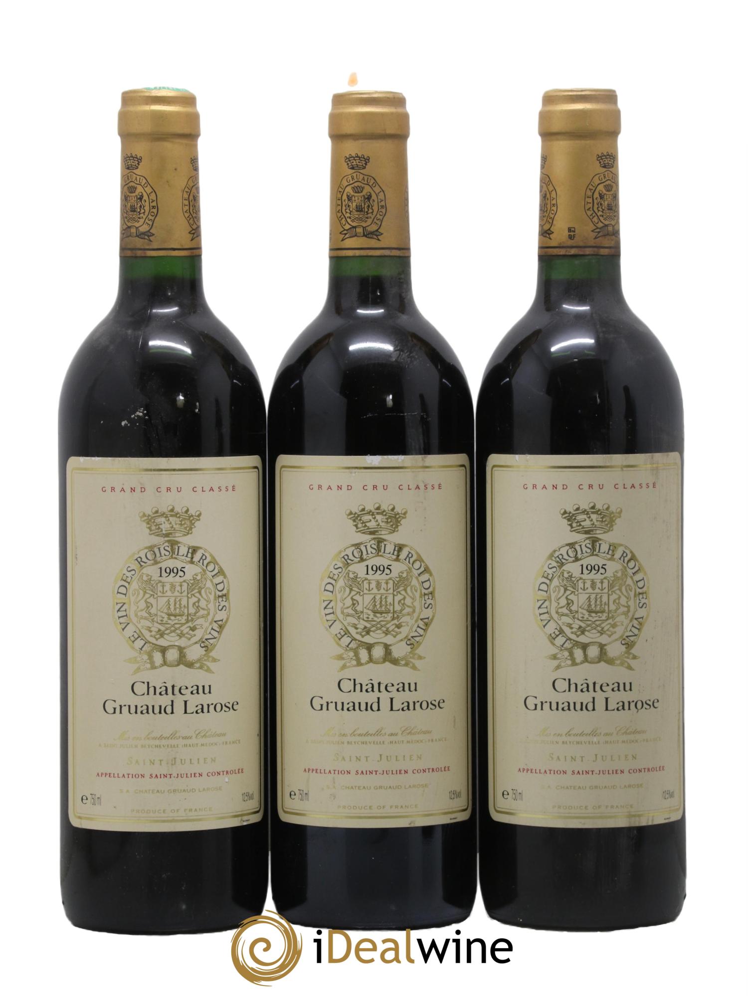 Château Gruaud Larose 2ème Grand Cru Classé 1995 - Lot de 3 bouteilles - 0