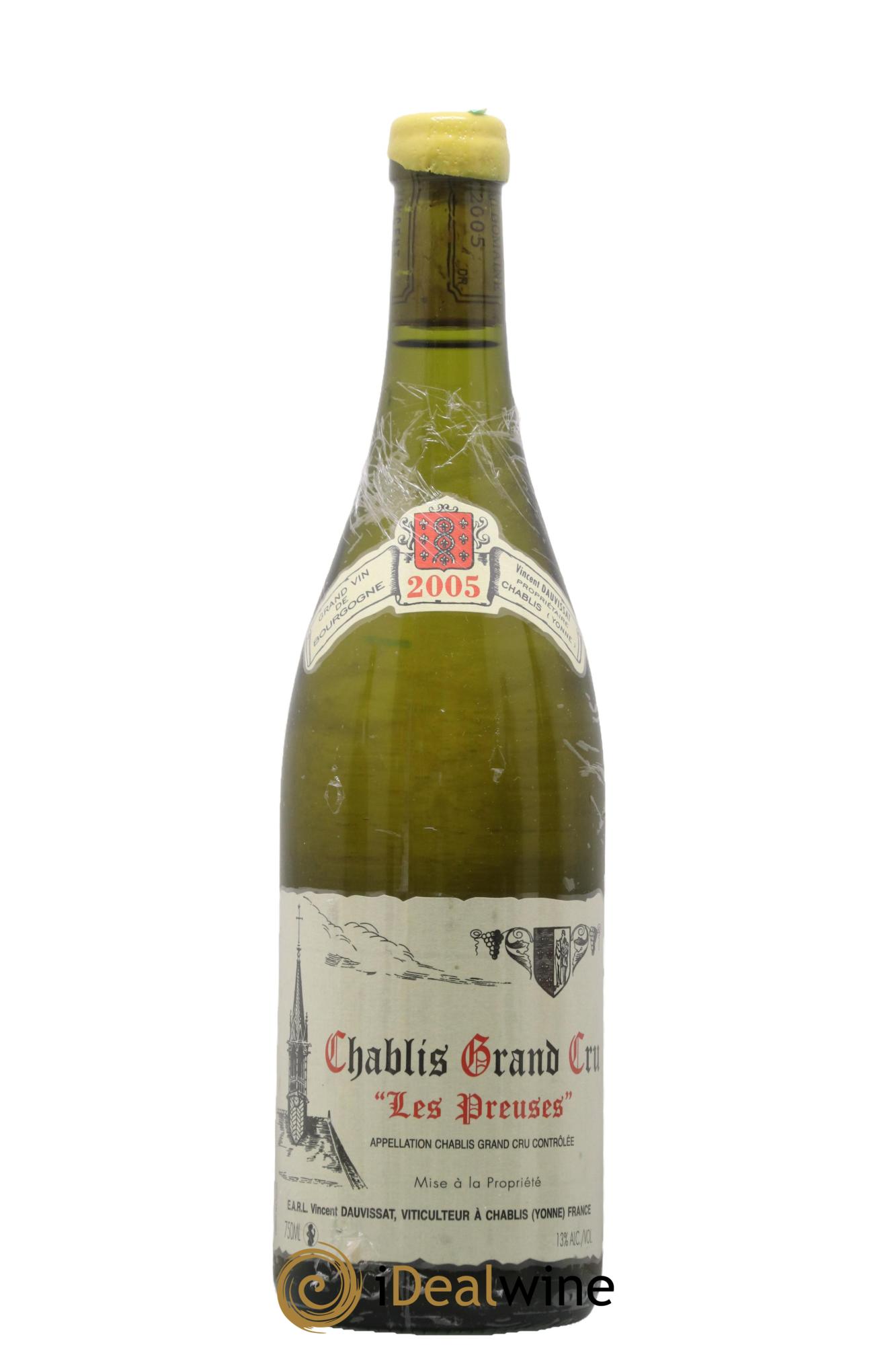 Chablis Grand Cru Les Preuses Vincent Dauvissat (Domaine) 2005 - Lot de 1 bouteille - 0