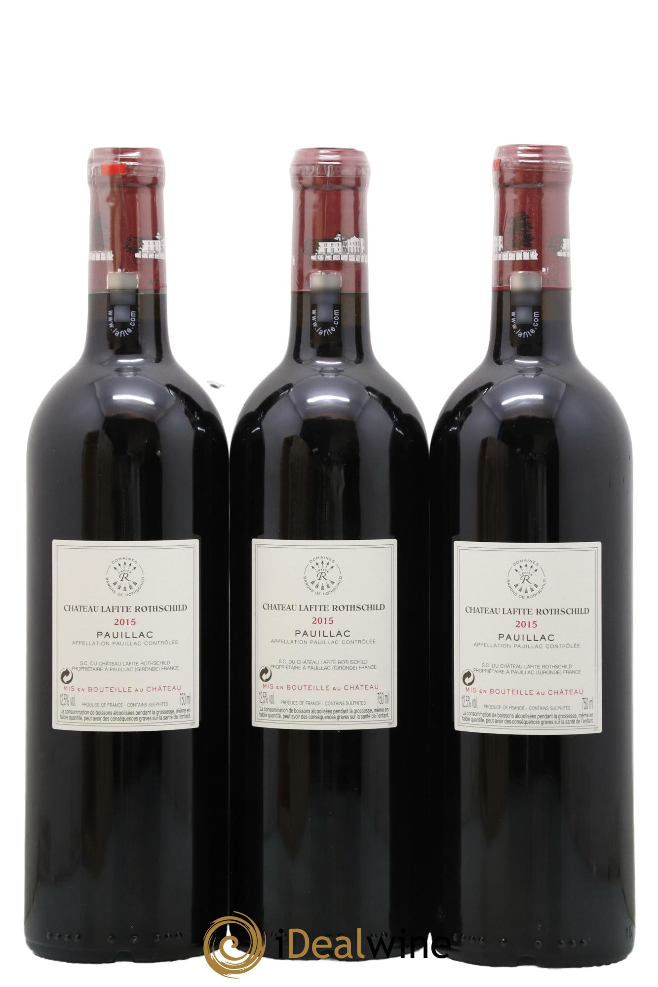 Château Lafite Rothschild 1er Grand Cru Classé 2015 - Posten von 3 Flaschen - 2