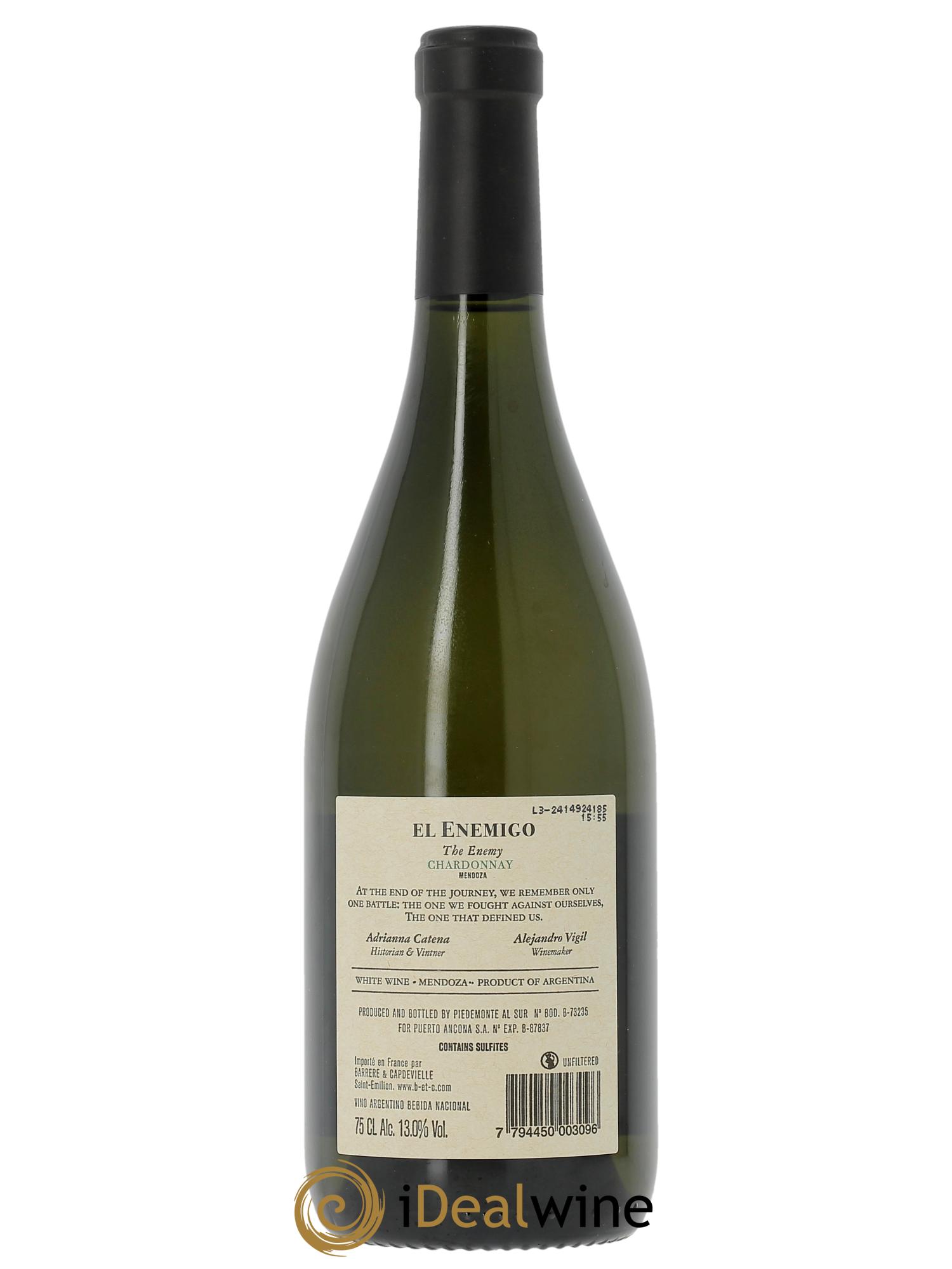 Mendoza Chardonnay El Enemigo  2022 - Posten von 1 Flasche - 1