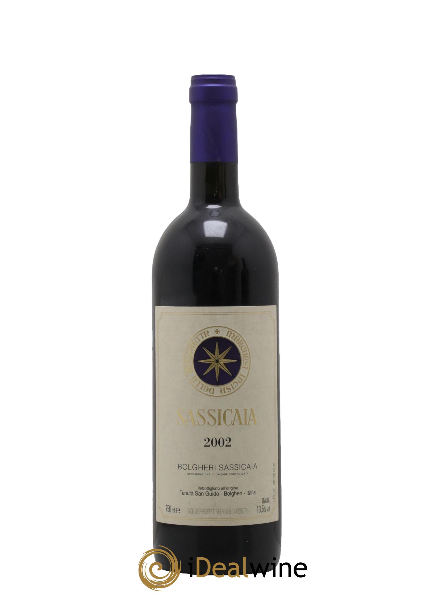 Bolgheri DOC Sassicaia Tenuta San Guido 2002 - Lotto di 1 bottiglia - 0