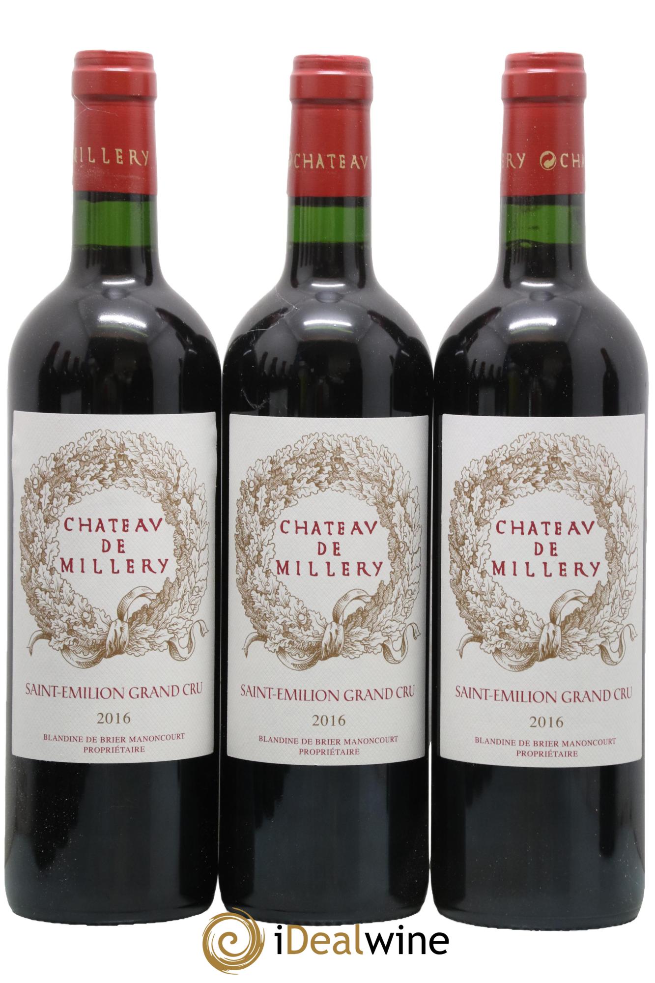 Saint-Émilion Grand Cru Chateau Millery 2016 - Lotto di 12 bottiglie - 2