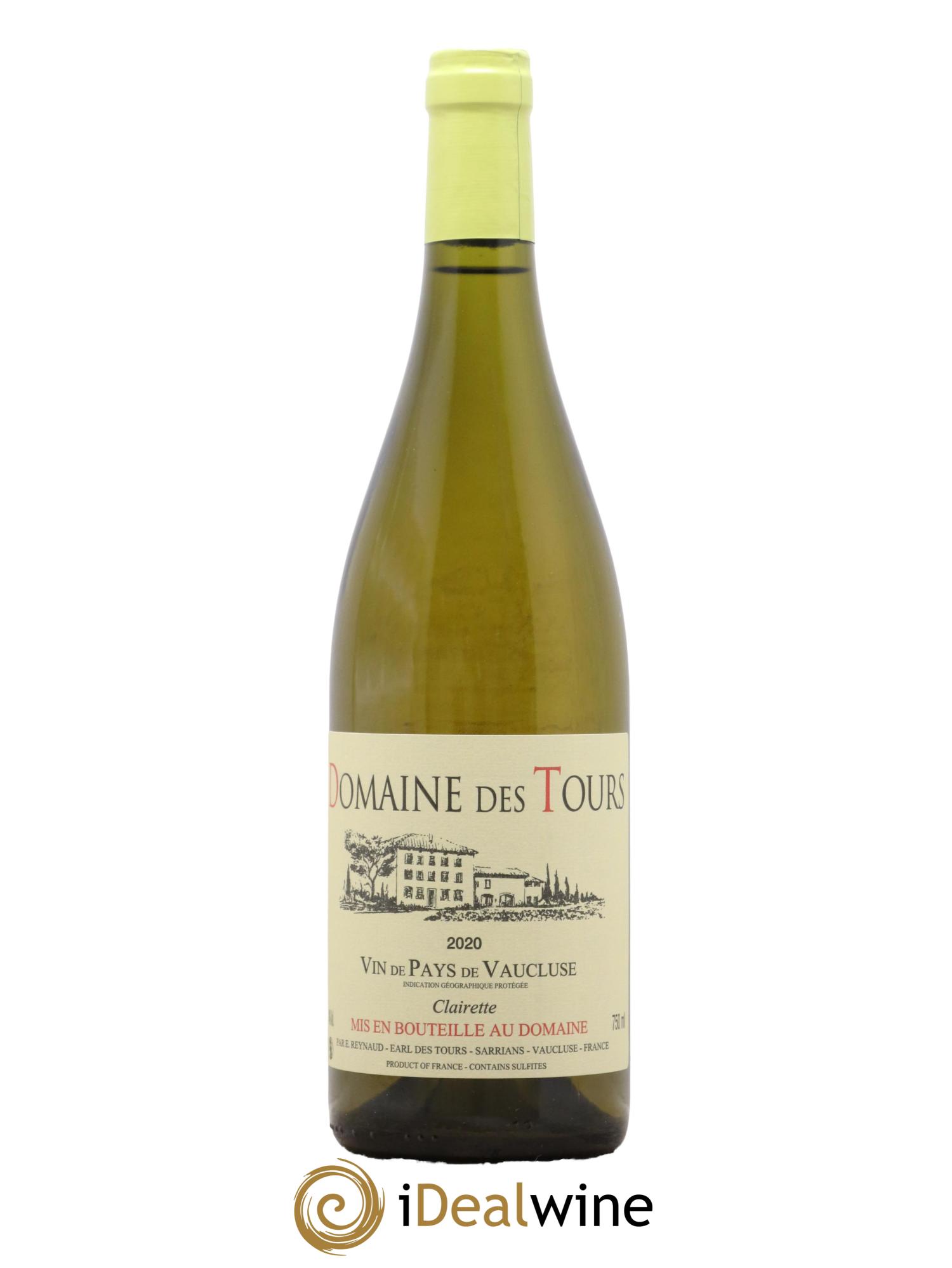 IGP Vaucluse (Vin de Pays de Vaucluse) Domaine des Tours Clairette Emmanuel Reynaud 2020 - Lotto di 1 bottiglia - 0