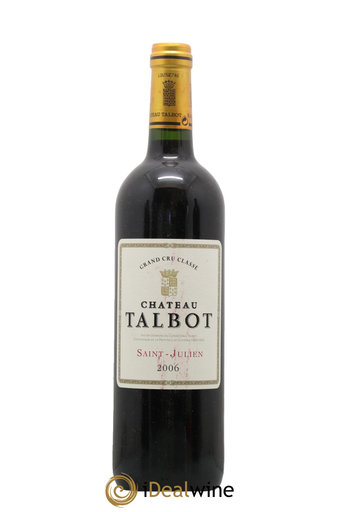 Château Talbot 4ème Grand Cru Classé 2006 - Lot de 1 bouteille - 0