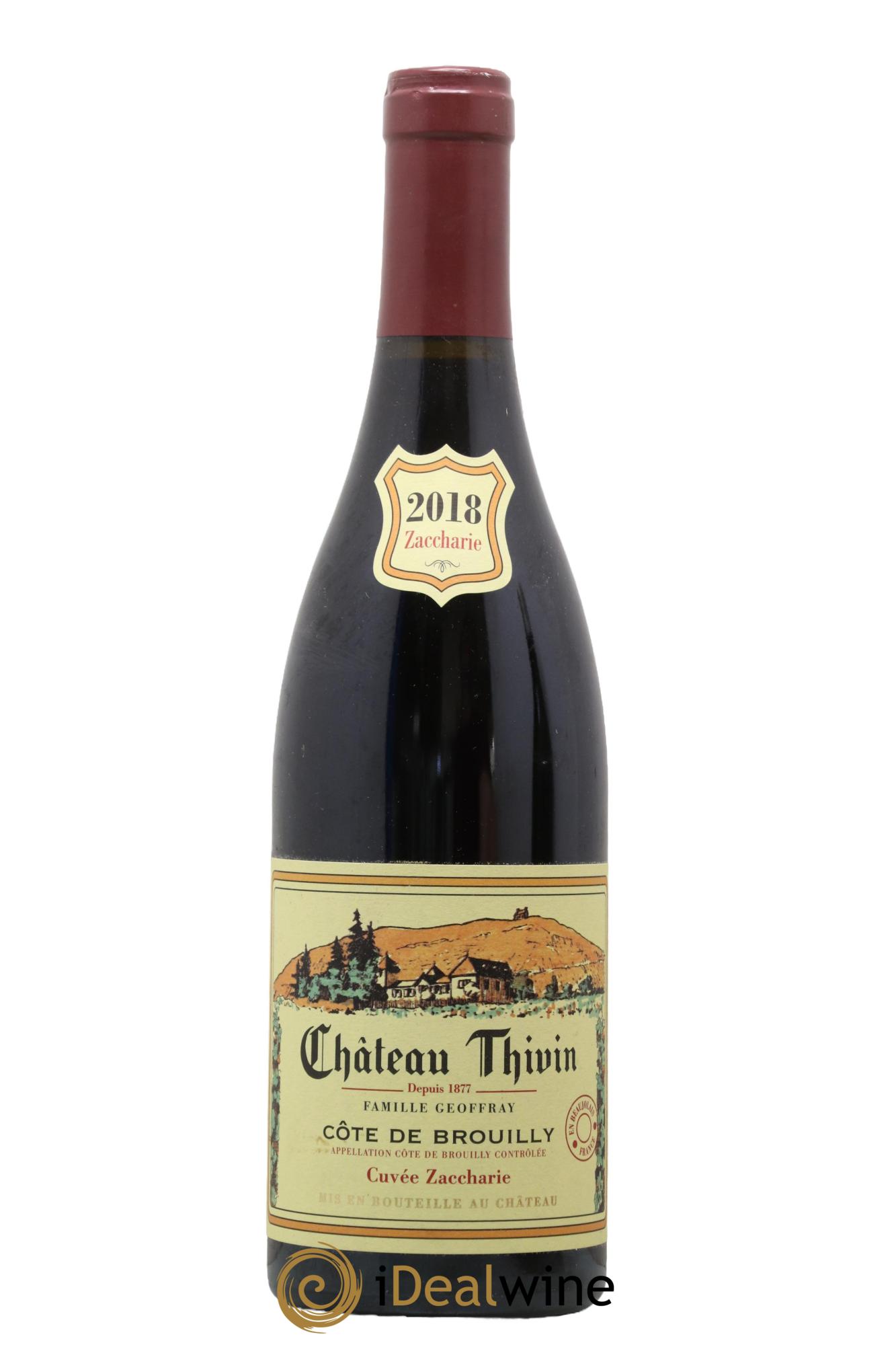 Côte de Brouilly Cuvée Zaccharie Château Thivin 2018 - Lotto di 1 bottiglia - 0