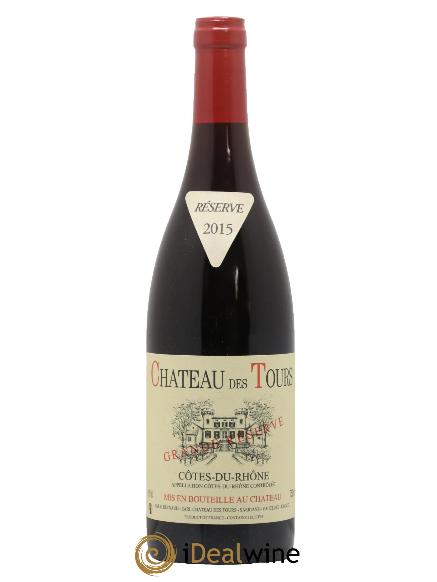 Côtes du Rhône Château des Tours Grande Réserve Emmanuel Reynaud 2015 - Lot de 1 bouteille - 0