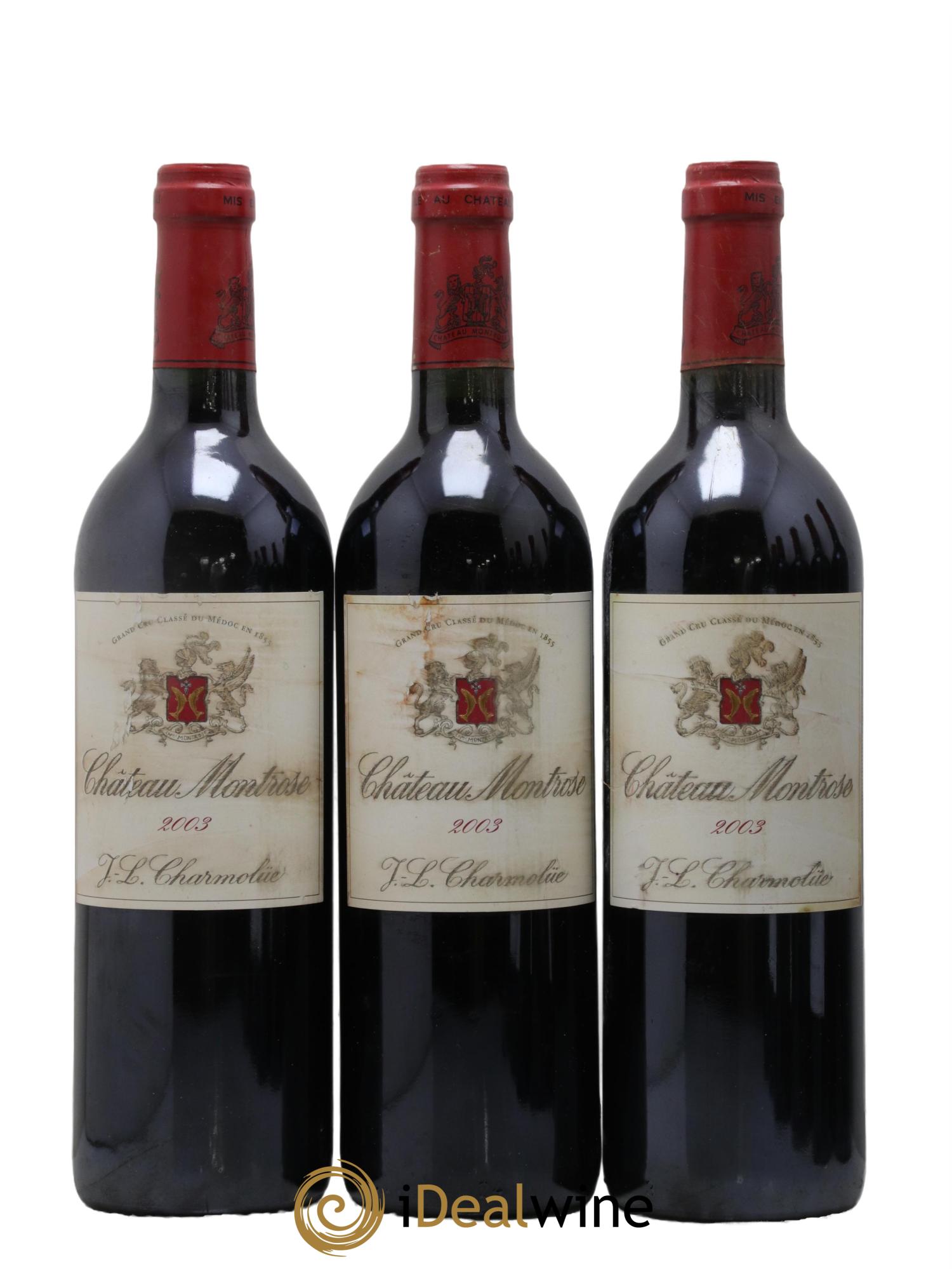 Château Montrose 2ème Grand Cru Classé 2003 - Lot de 3 bouteilles - 0