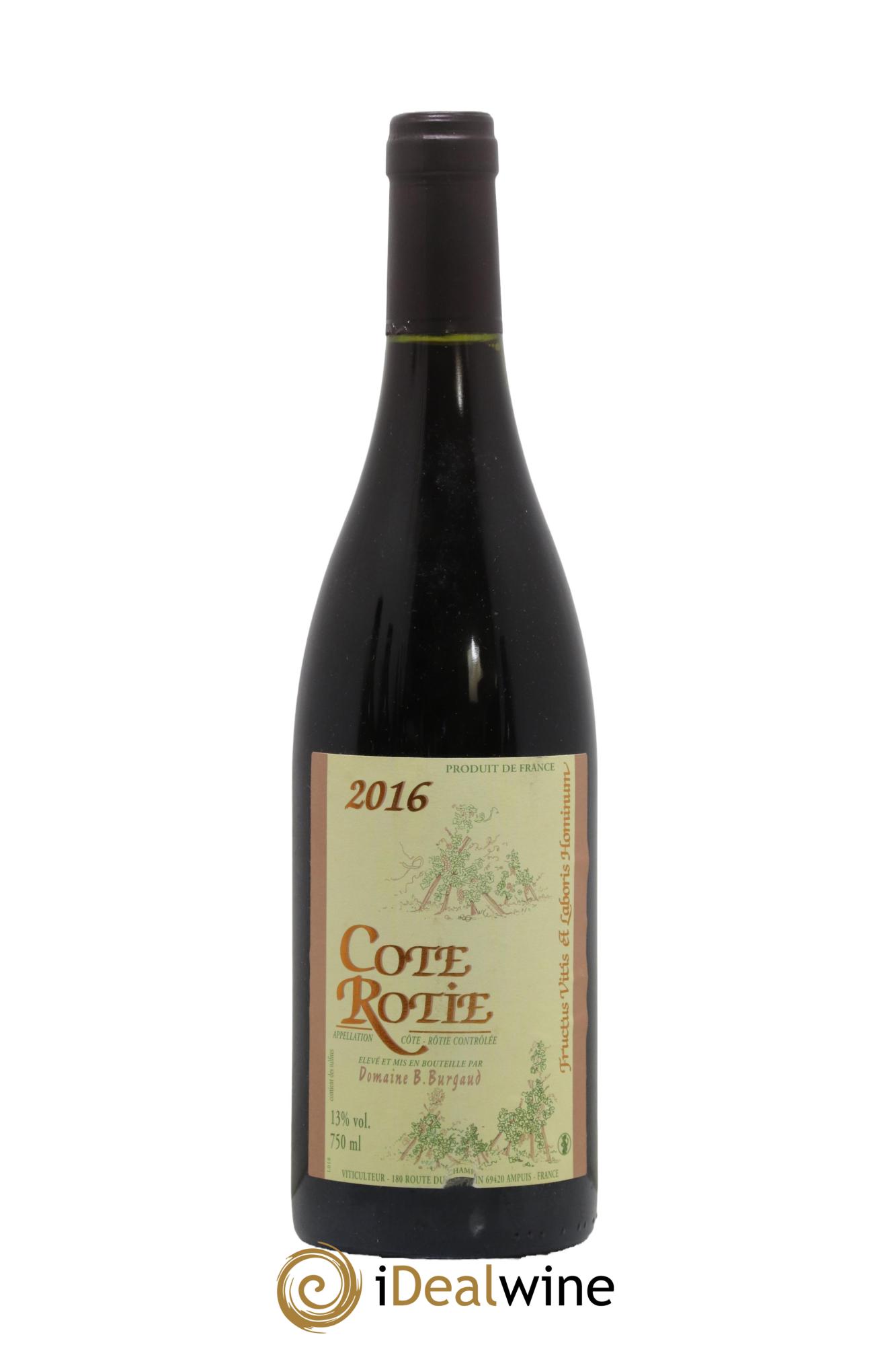 Côte-Rôtie Bernard Burgaud  2016 - Lot de 1 bouteille - 0