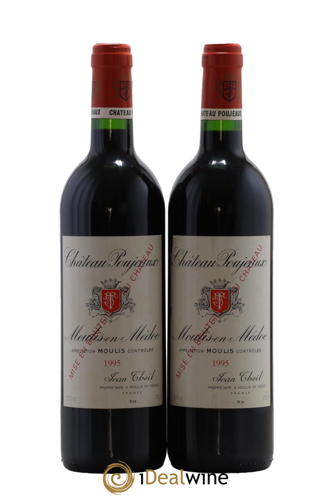 Château Poujeaux 1995 - Lot of 2 bottles - 0