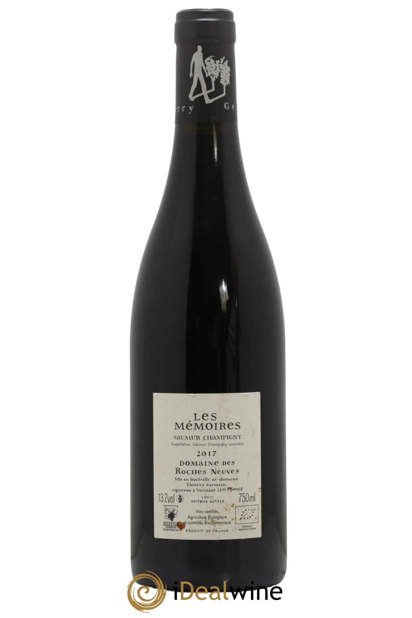 Saumur-Champigny Les Mémoires Domaine des Roches Neuves - Thierry Germain 2017 - Posten von 1 Flasche - 1